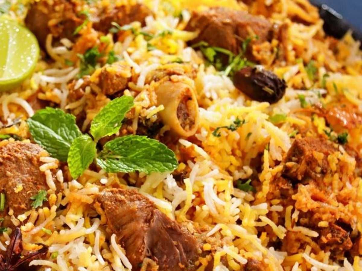 Hyderabadi Mutton Dum Biryani.