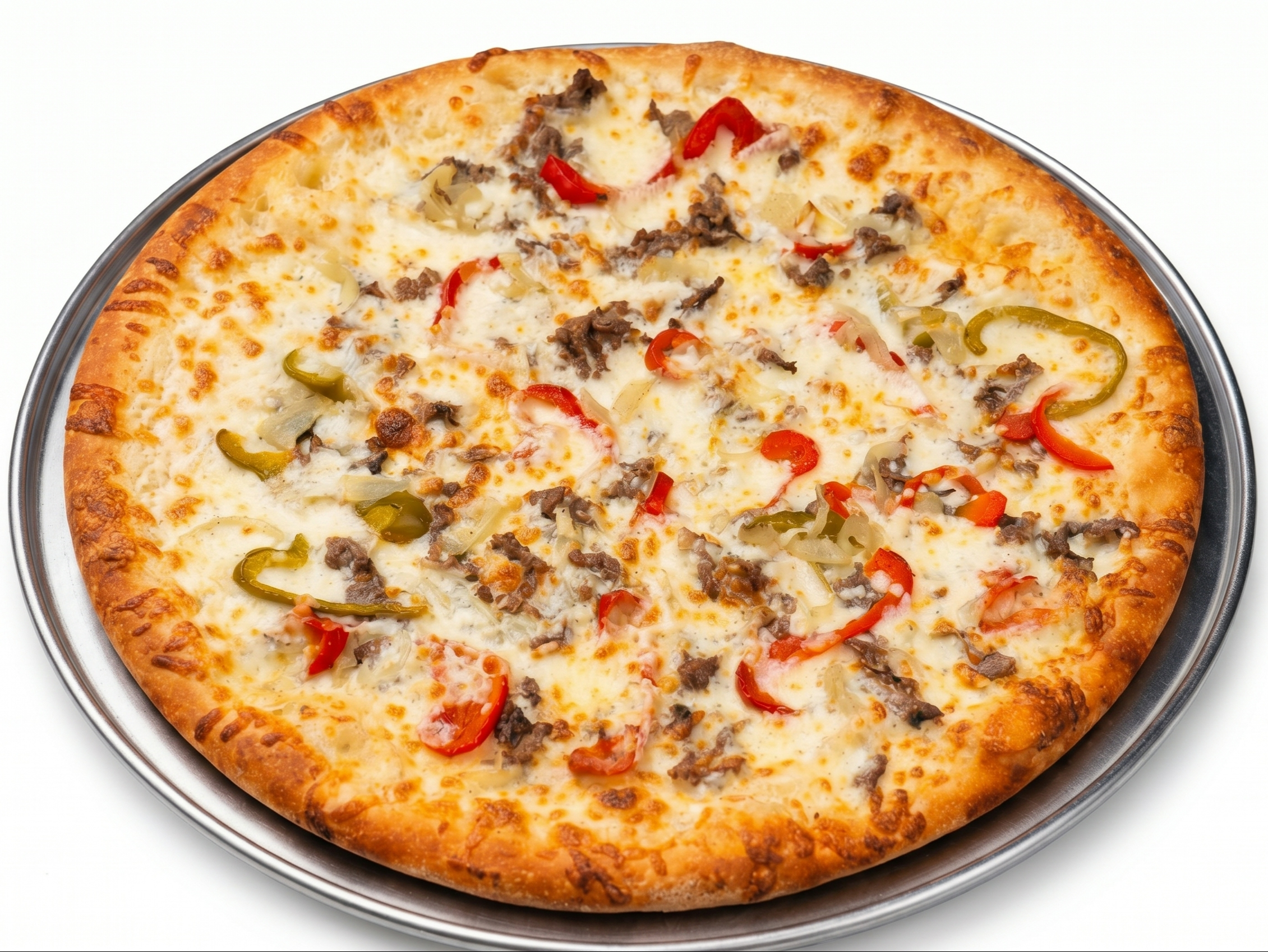 Cheese Steak Pizza.