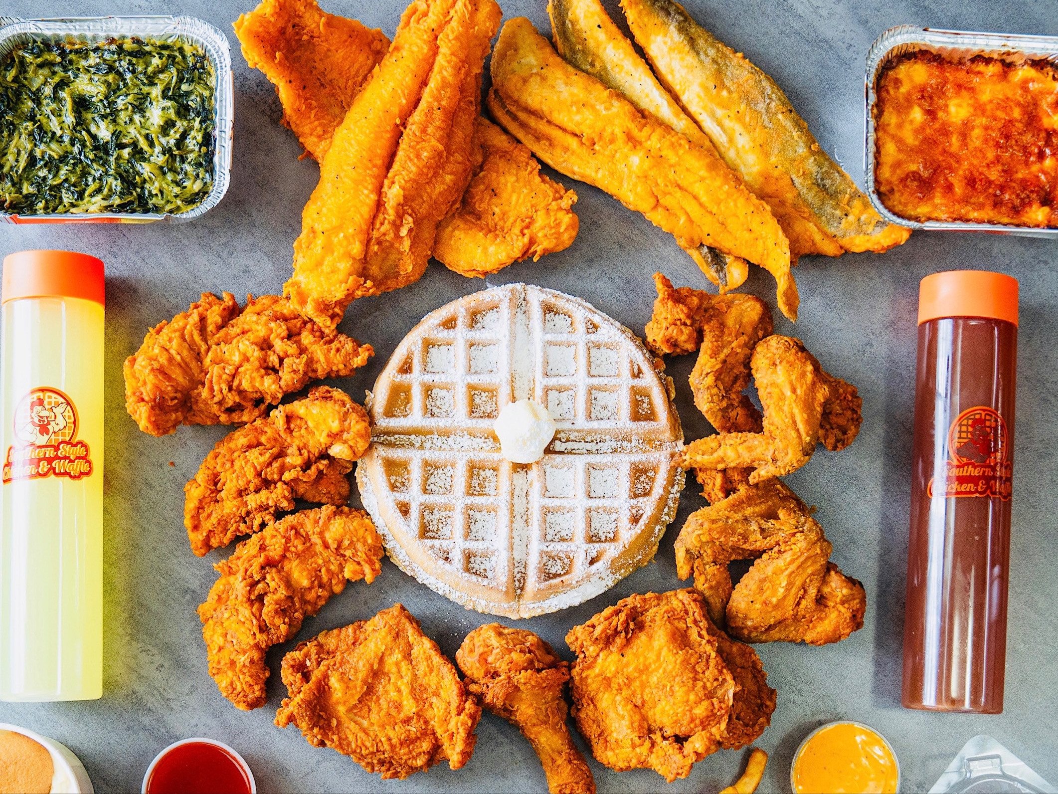 2 Pcs Chicken & 2 Pcs Catfish W/ 1 Side.