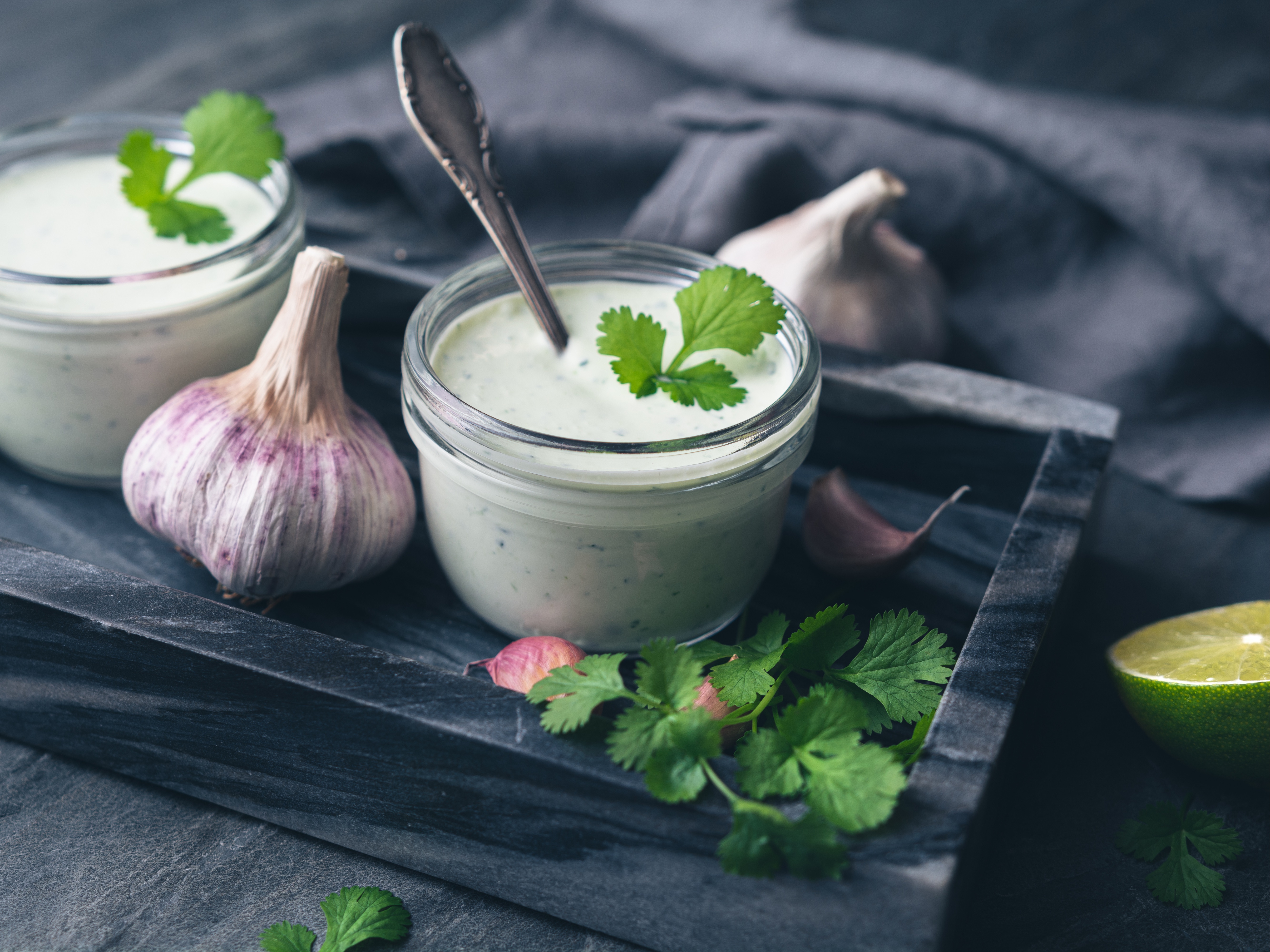HOME MADE GARLIC SAUCE.