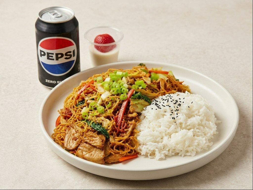 L - Pork Chow Mein.