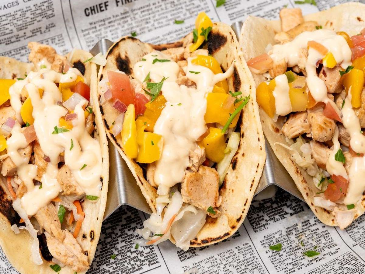 Chicken Adobo Tacos.