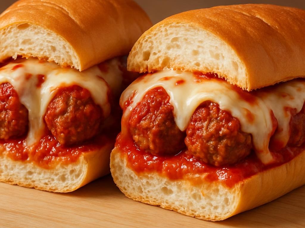 Meatball Parmigiana Sub Whole Loaf Bread.