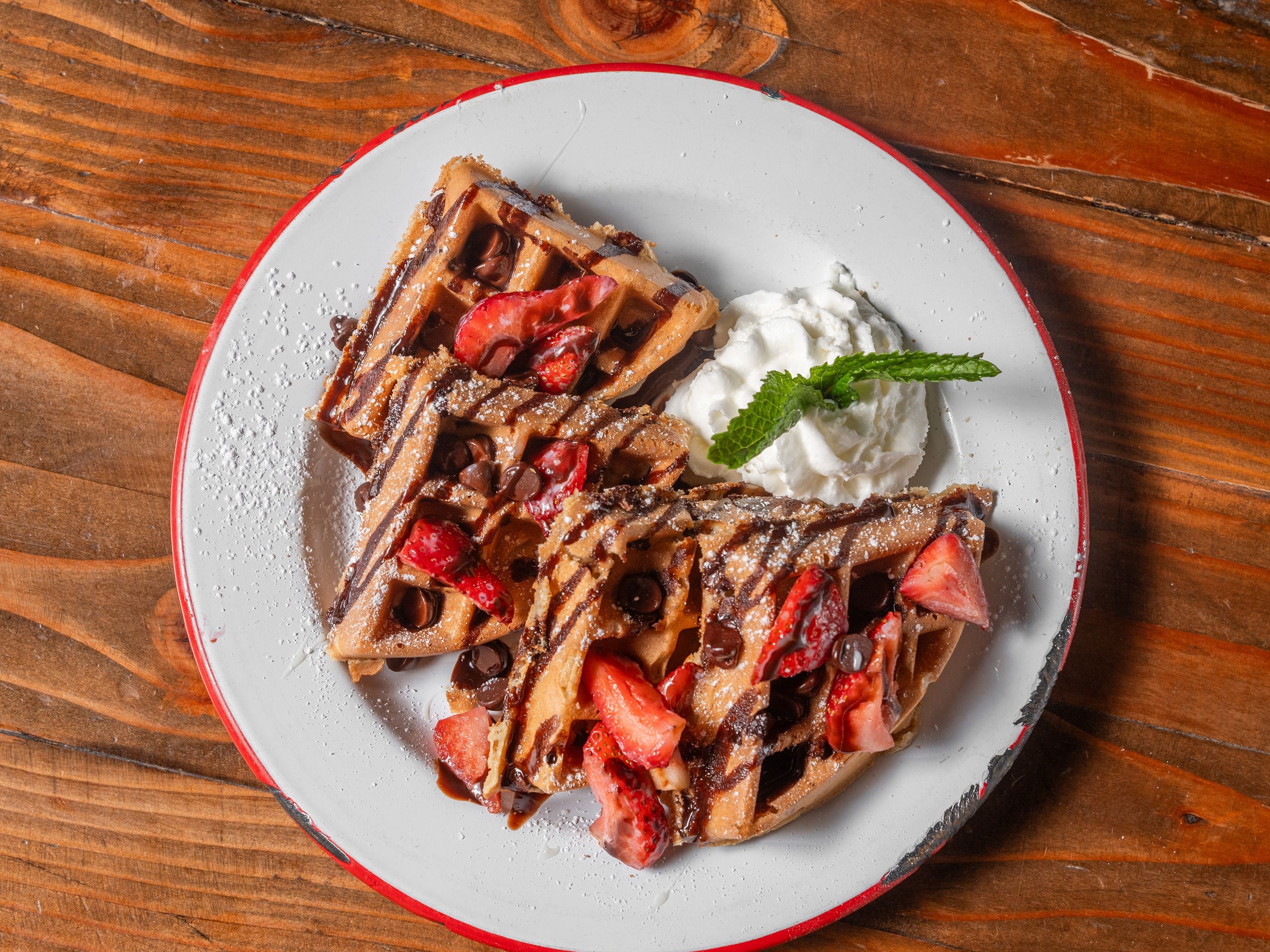 Chocolate Goosebump Waffle.