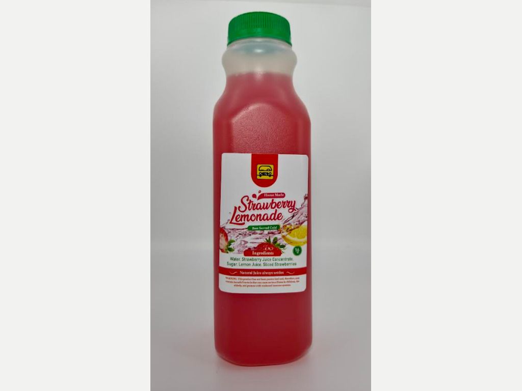 Homemade Strawberry Lemonade.