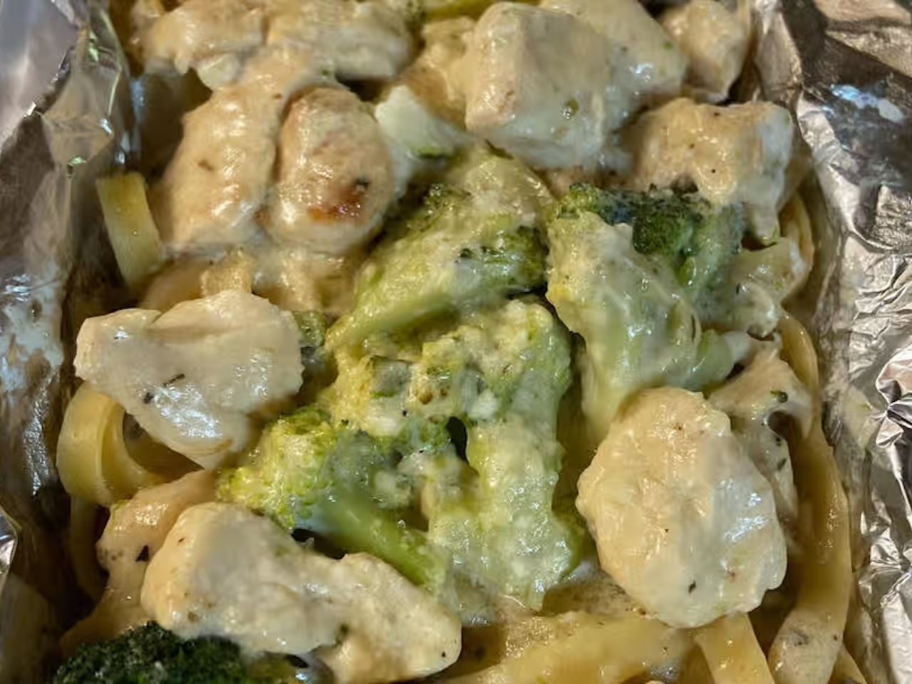 Chicken Fettuccine Alfredo.