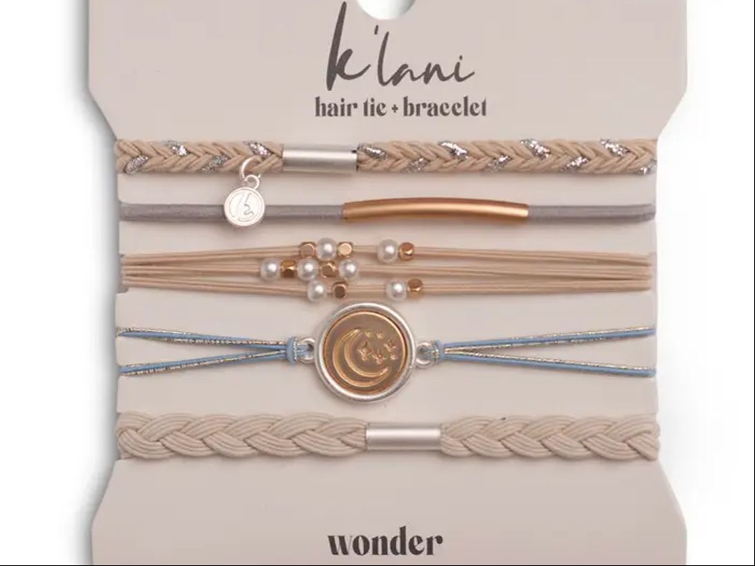 "Wonder" Moon & Stars Hair Tie Bracelets.