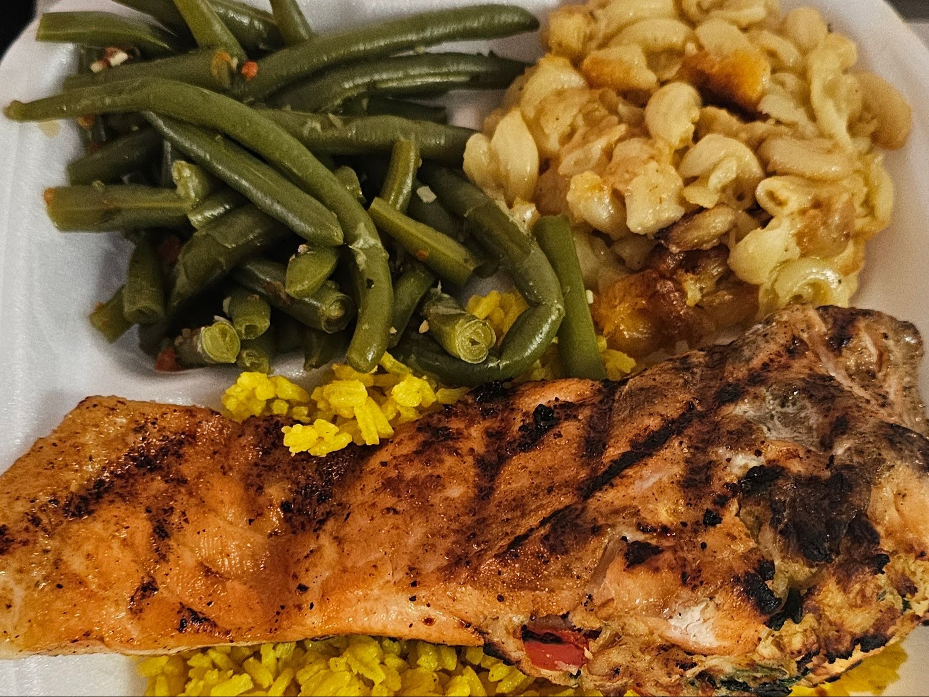 Grilled Salmon With 2 Sides