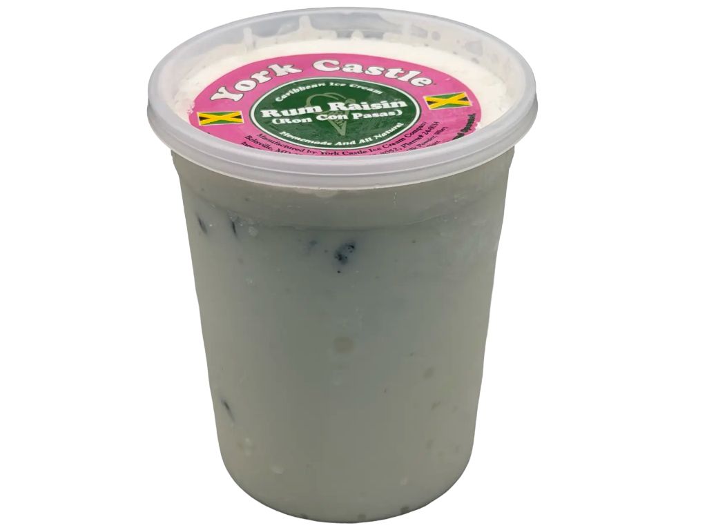 Ice cream rum & raisin quart.