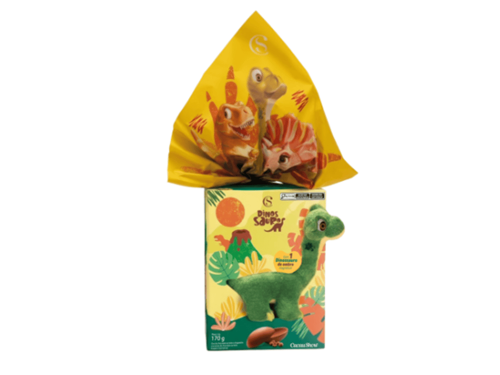 Cacau Show Ovo de Pascoa Dinossauros 170g.
