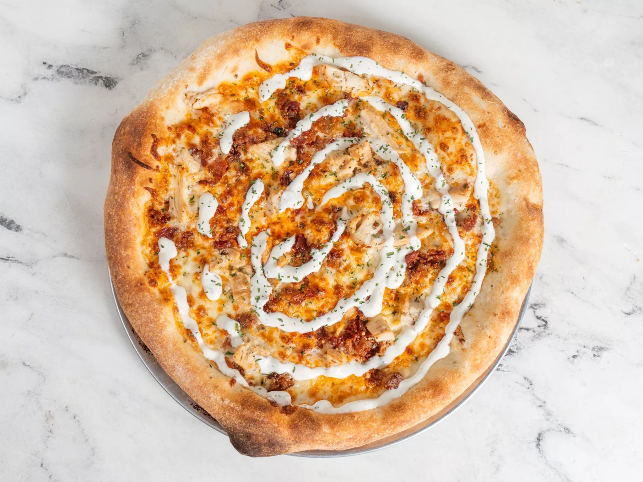 Blazing Buffalo Pizza.