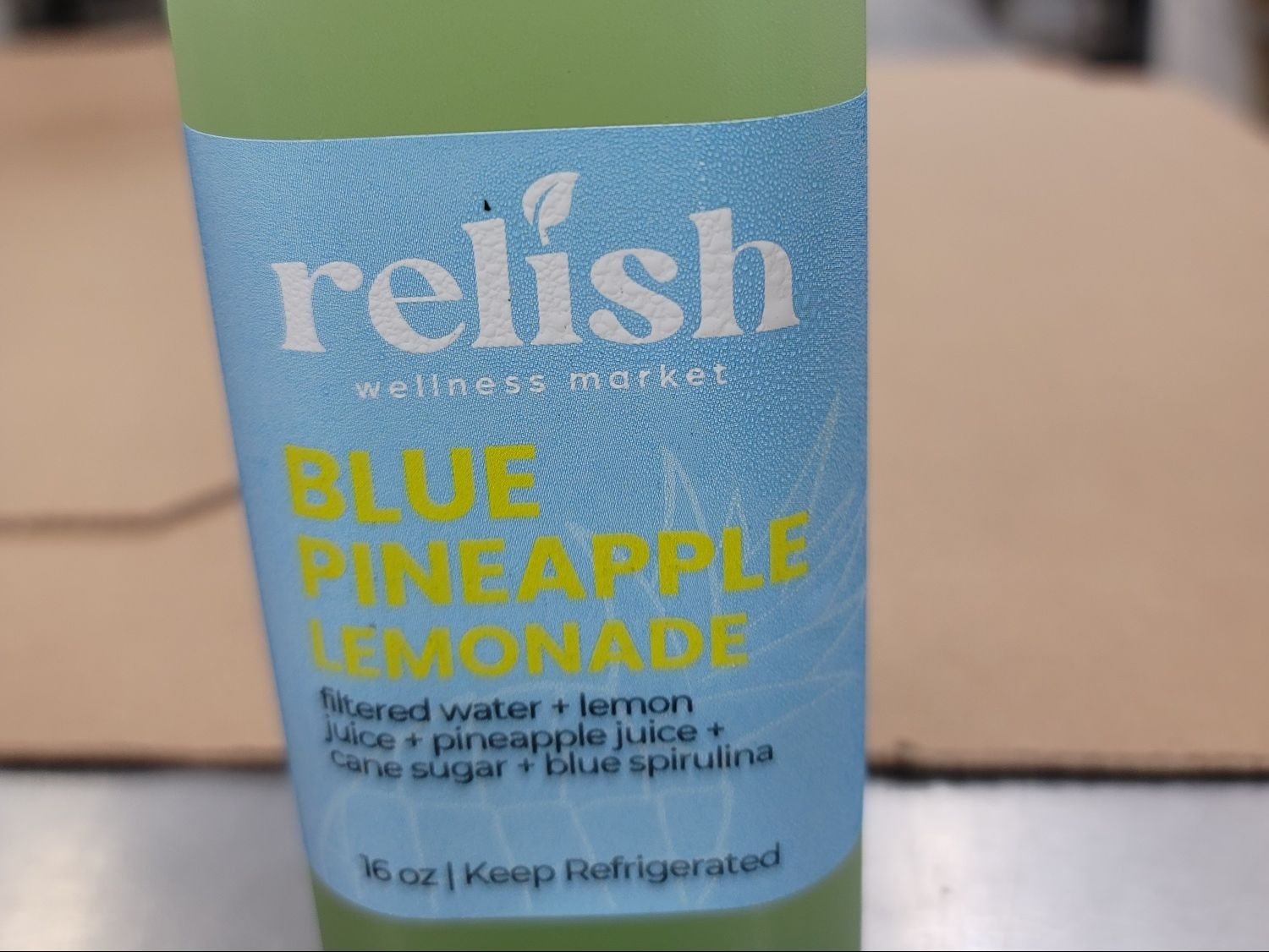 Blue Pineapple lemonade by Relish Wellness Market.