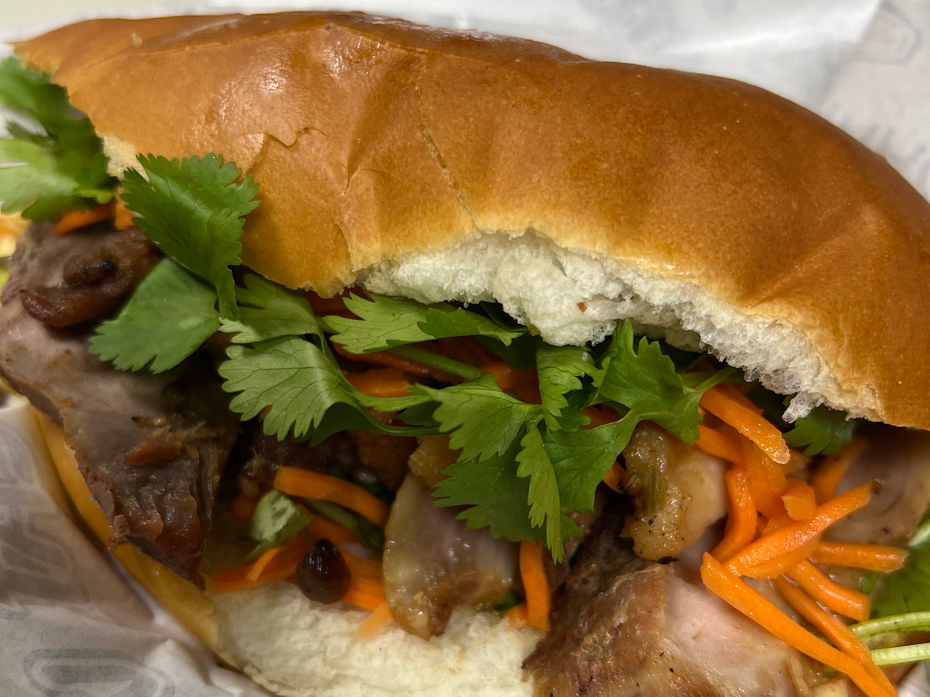 B7. BANH MI COMBO (Grilled Pork+Grilled Chicken+Red BBQ Pork)