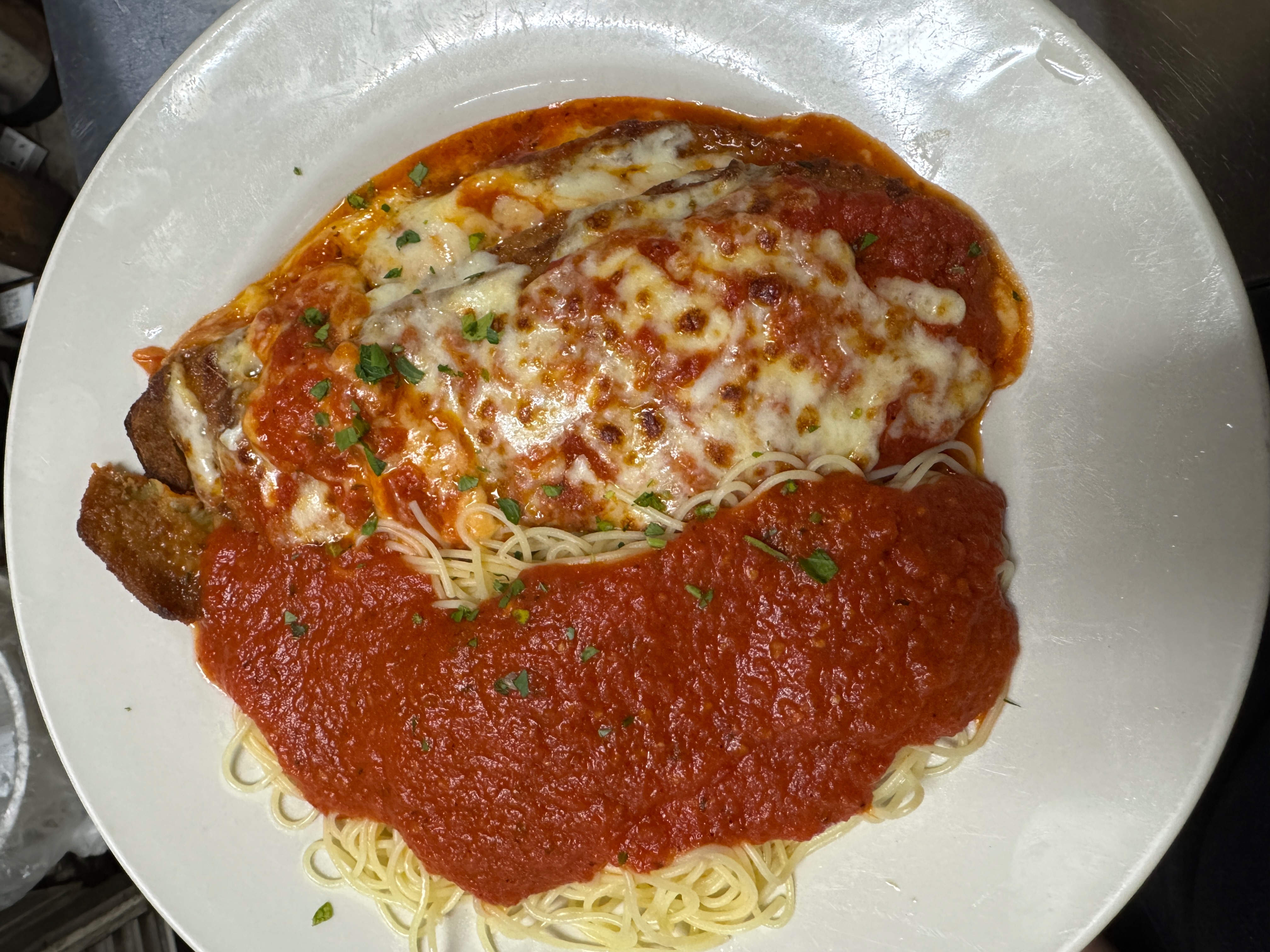 Eggplant Parmigiana.