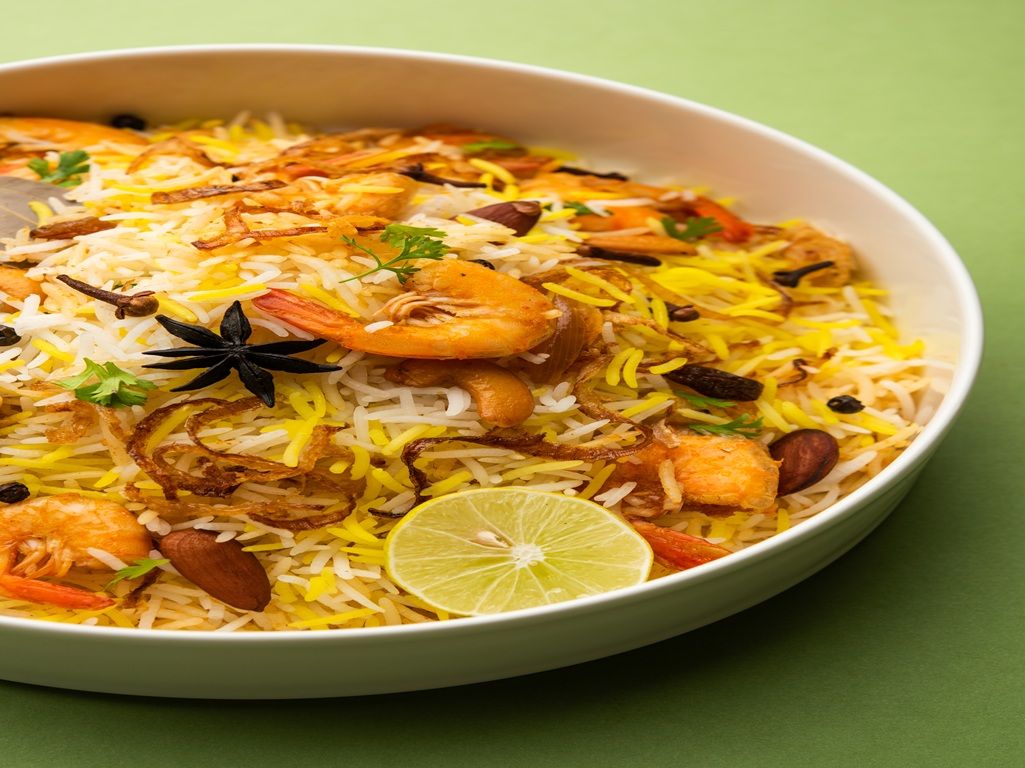 Shrimp Biryani - Single.