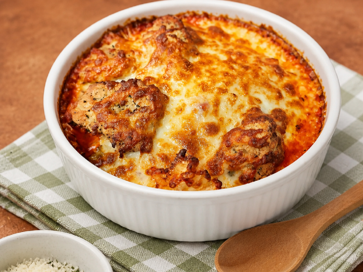 Chicken Parmesan Pasta Bowl.