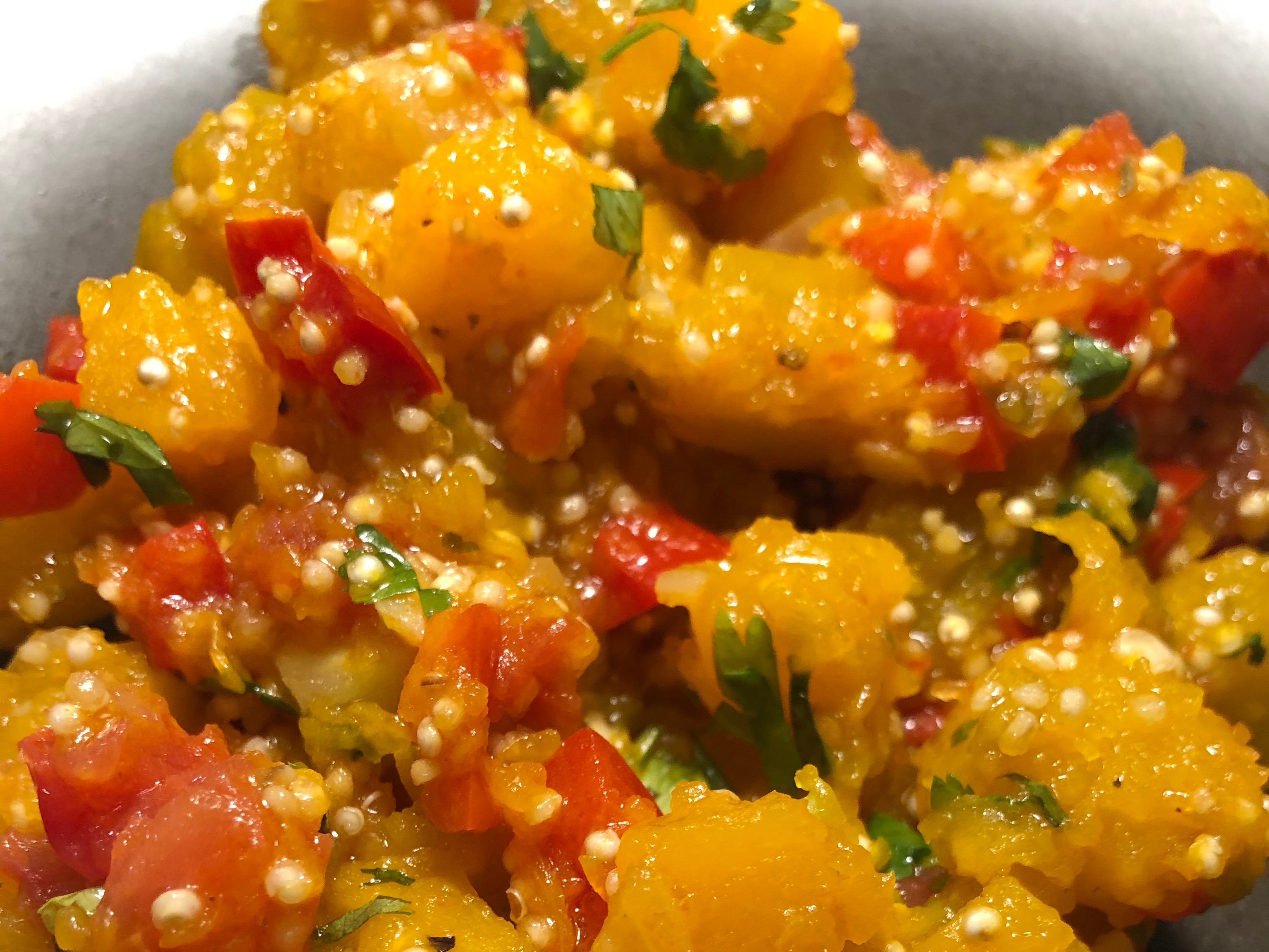 Butternut Squash and Quinoa Taco (Vegan).