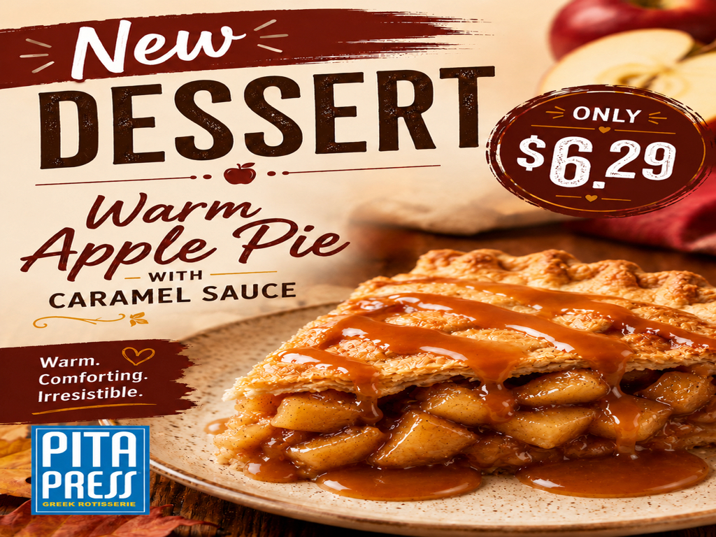 Apple Pie with Caramel Sauce.