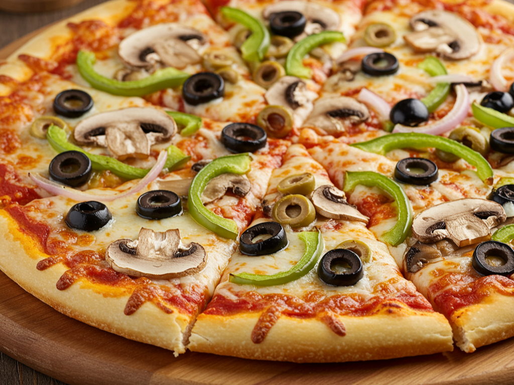 Deep Dish Veggie Pizza