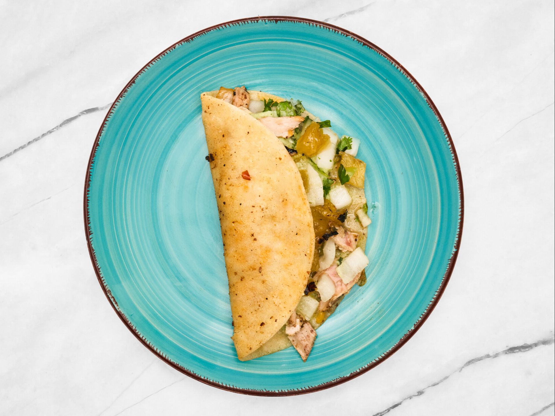 Smoked Jerk Chicken Taco Single.