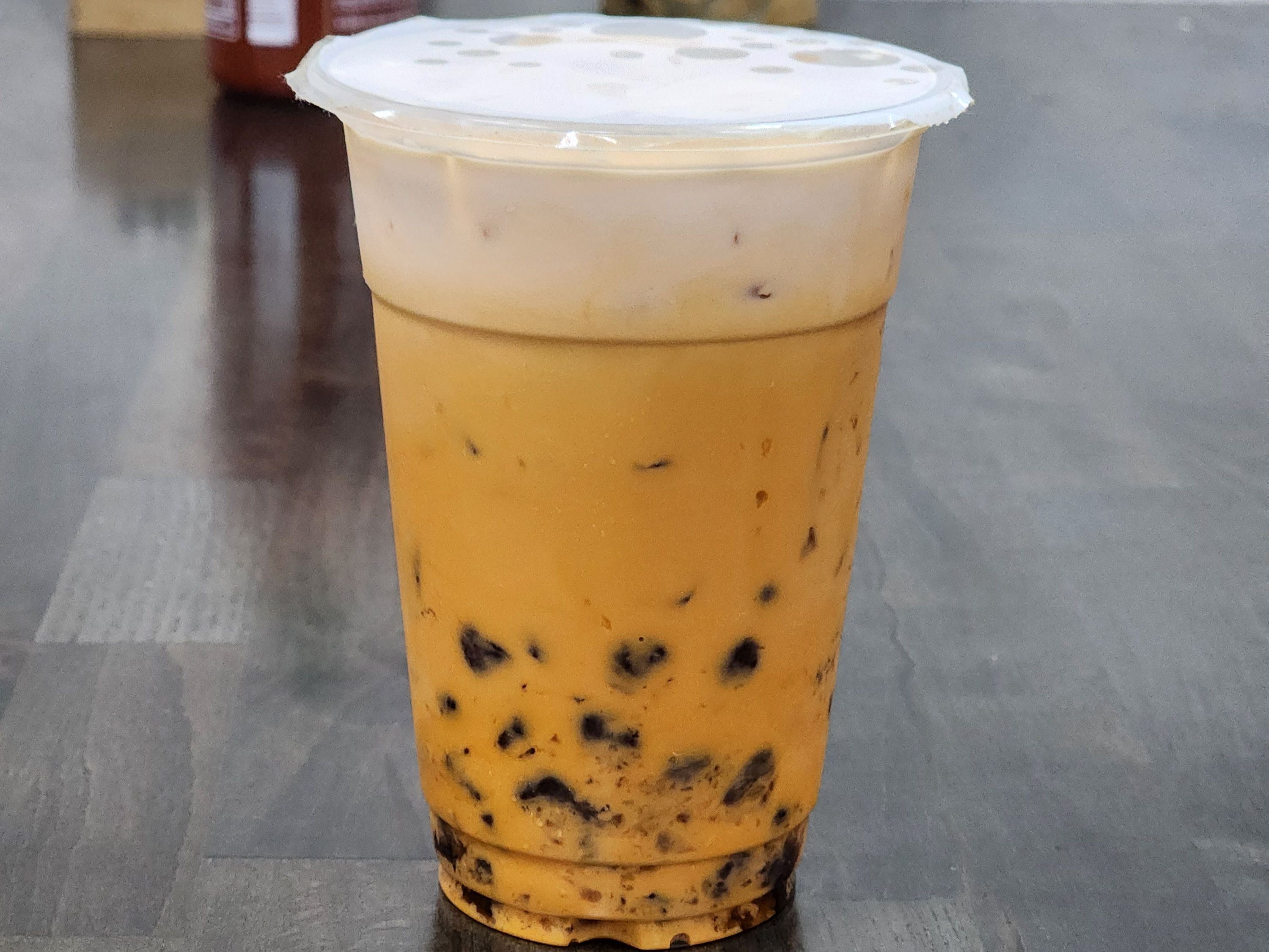Thai Iced Milk Tea With Boba