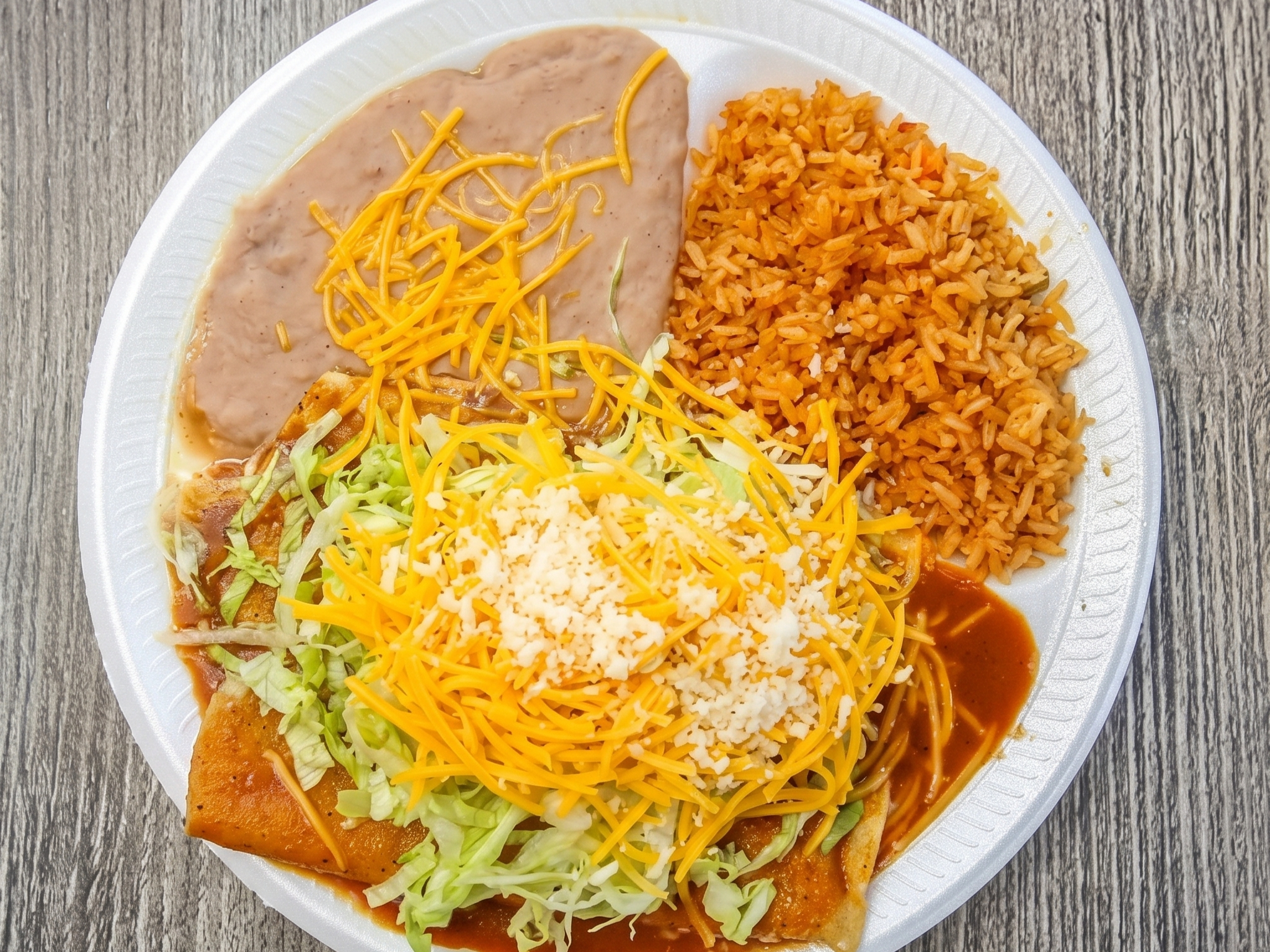 #3. Two Cheese Enchiladas Plate