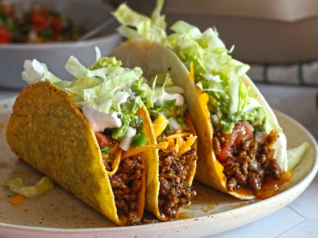 3 GROUND BEEF TACO