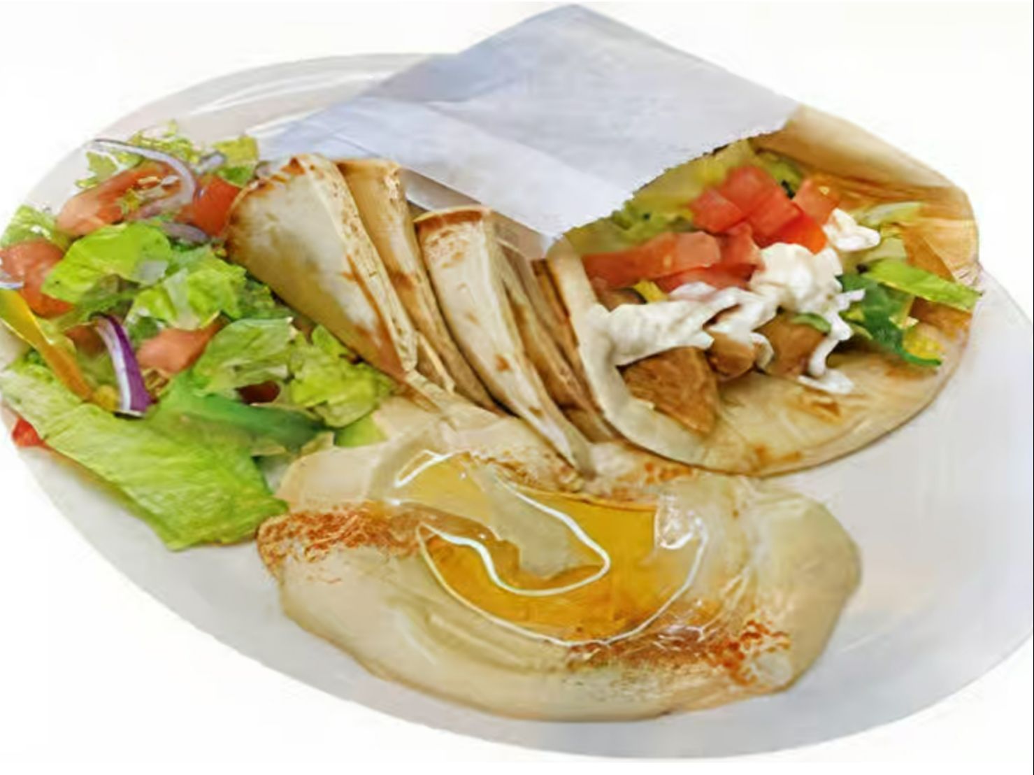 Chicken Pita Plate (Fried Patty).