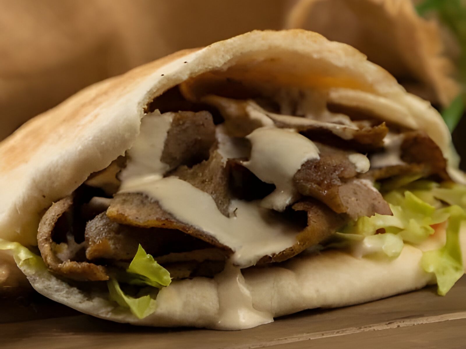 Sesame Gyros Sandwich