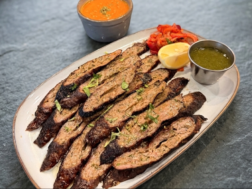Lamb Seekh Kebab.