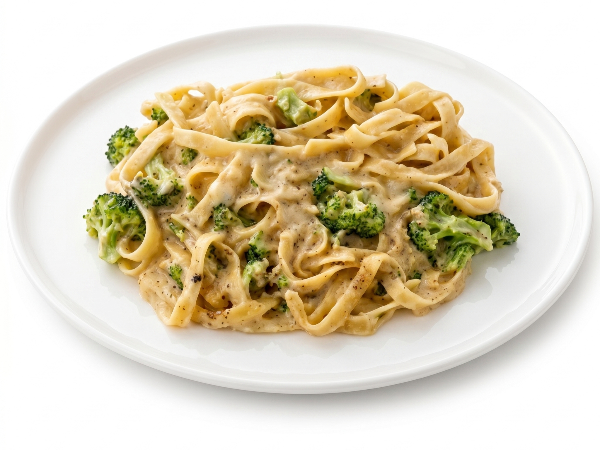 Broccoli Fettuccine Alfredo.