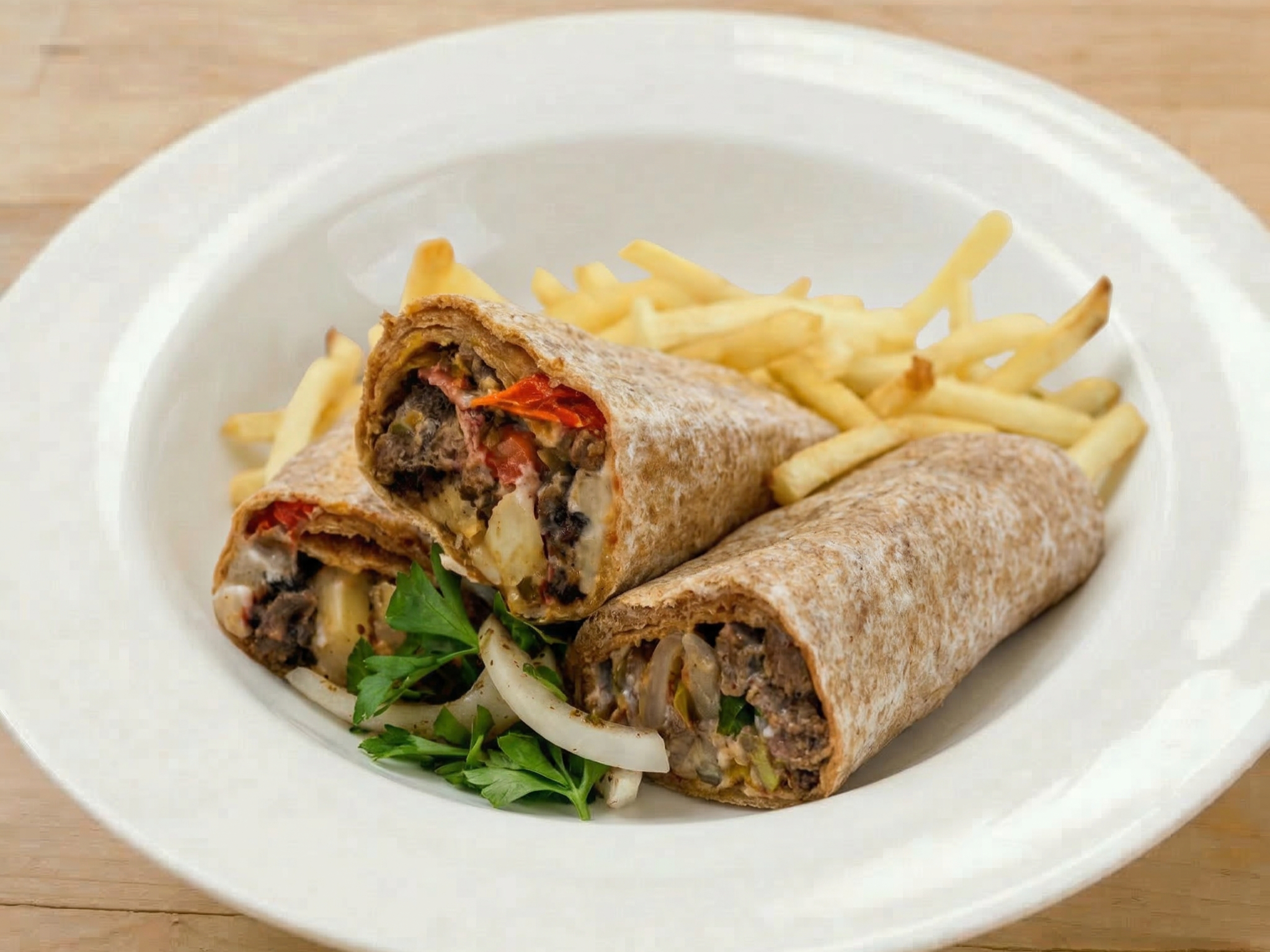Meat Shawarma Pita.