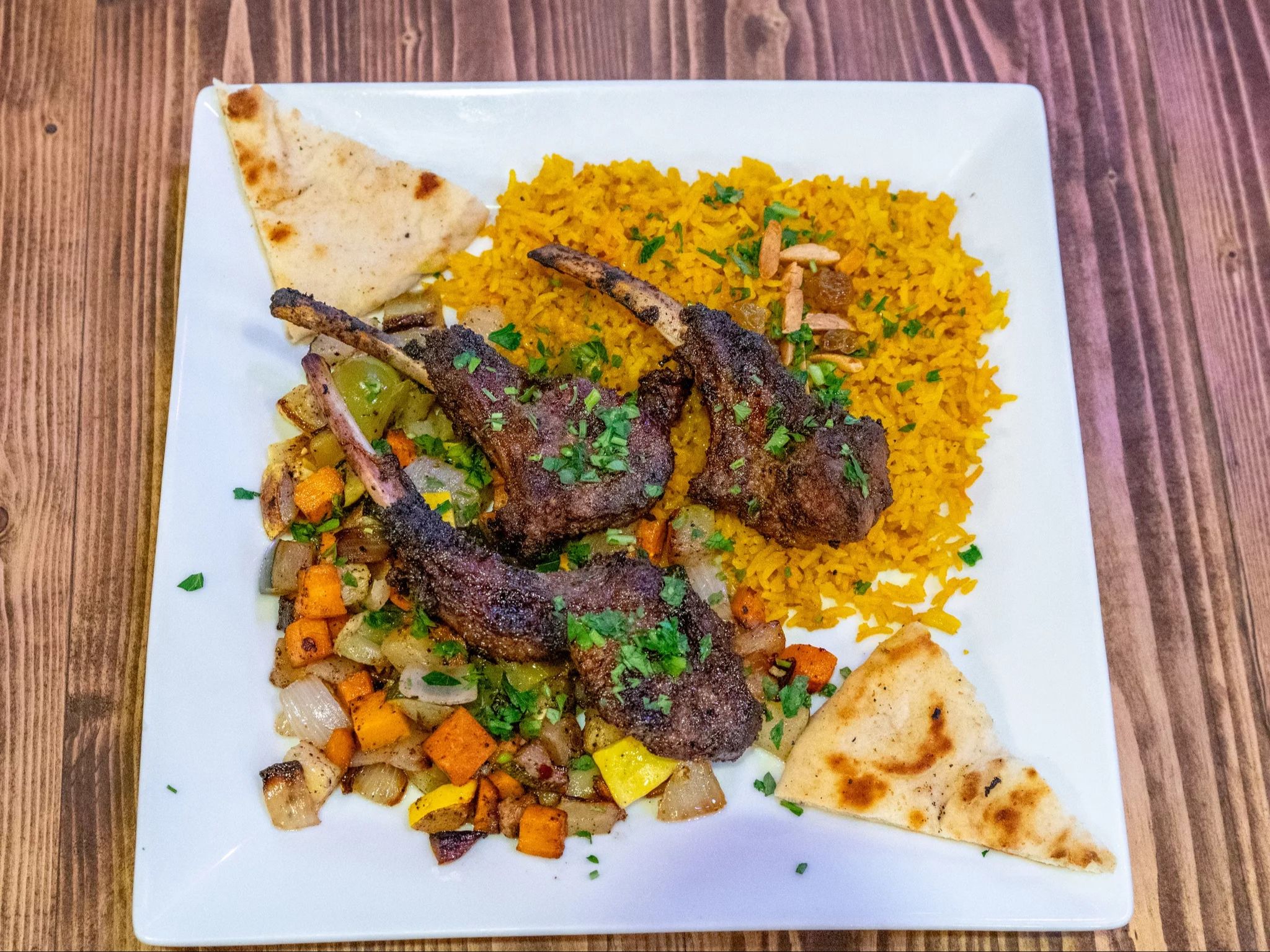 Lamb Chops (3pcs) With Choice Of Your 2 Sides.