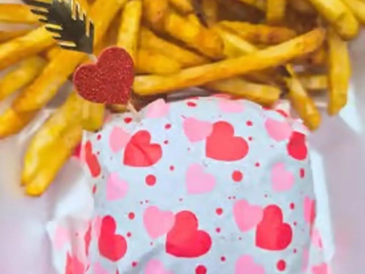 Majestic Blue Burger w/Fries.