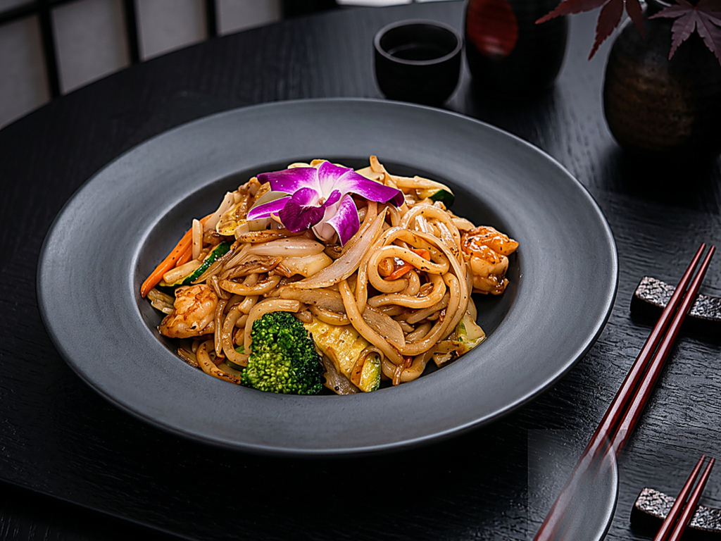 Seafood Udon (Stir-Fried).