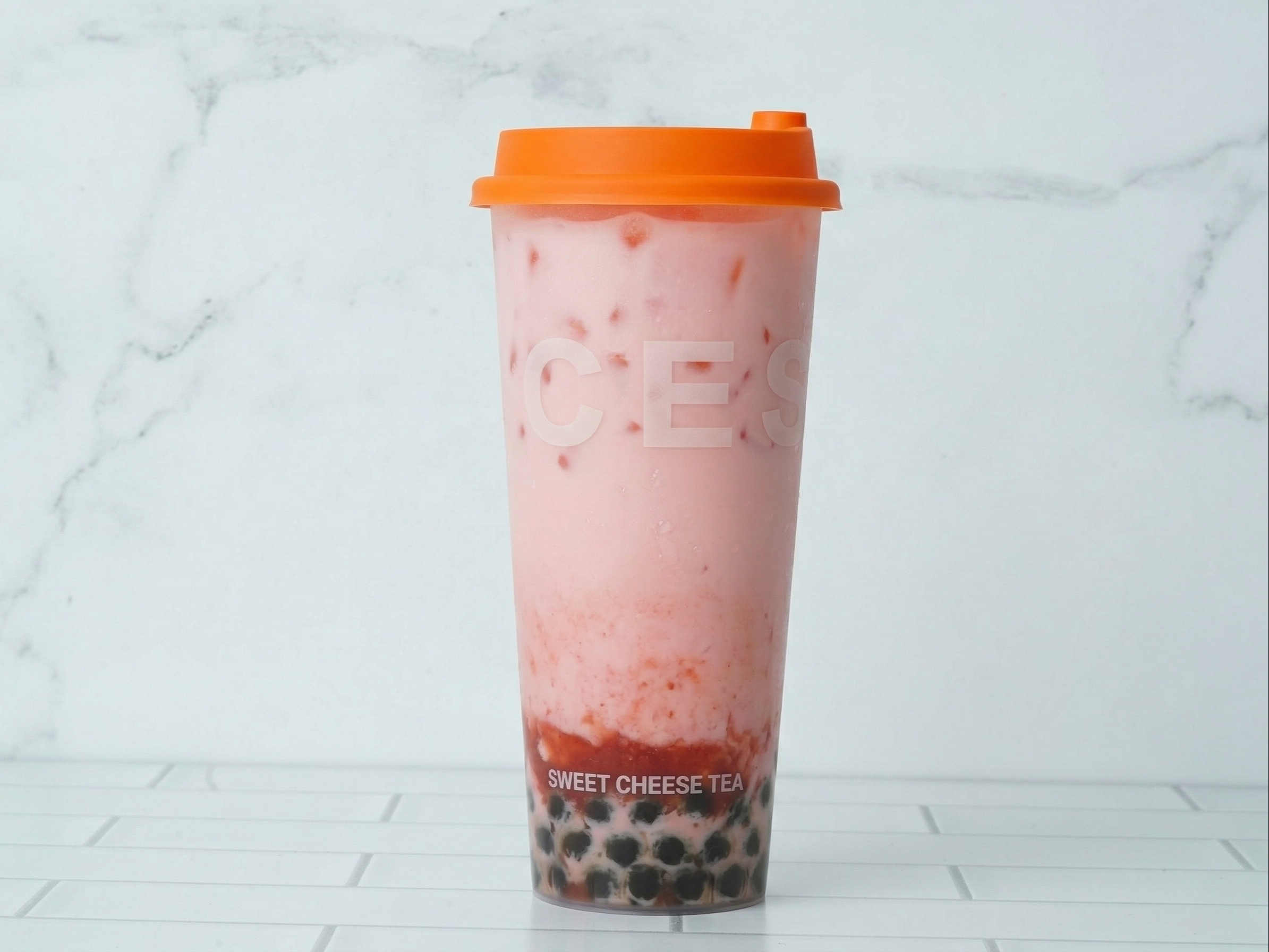 M6-Strawberry Boba Milk Tea-L