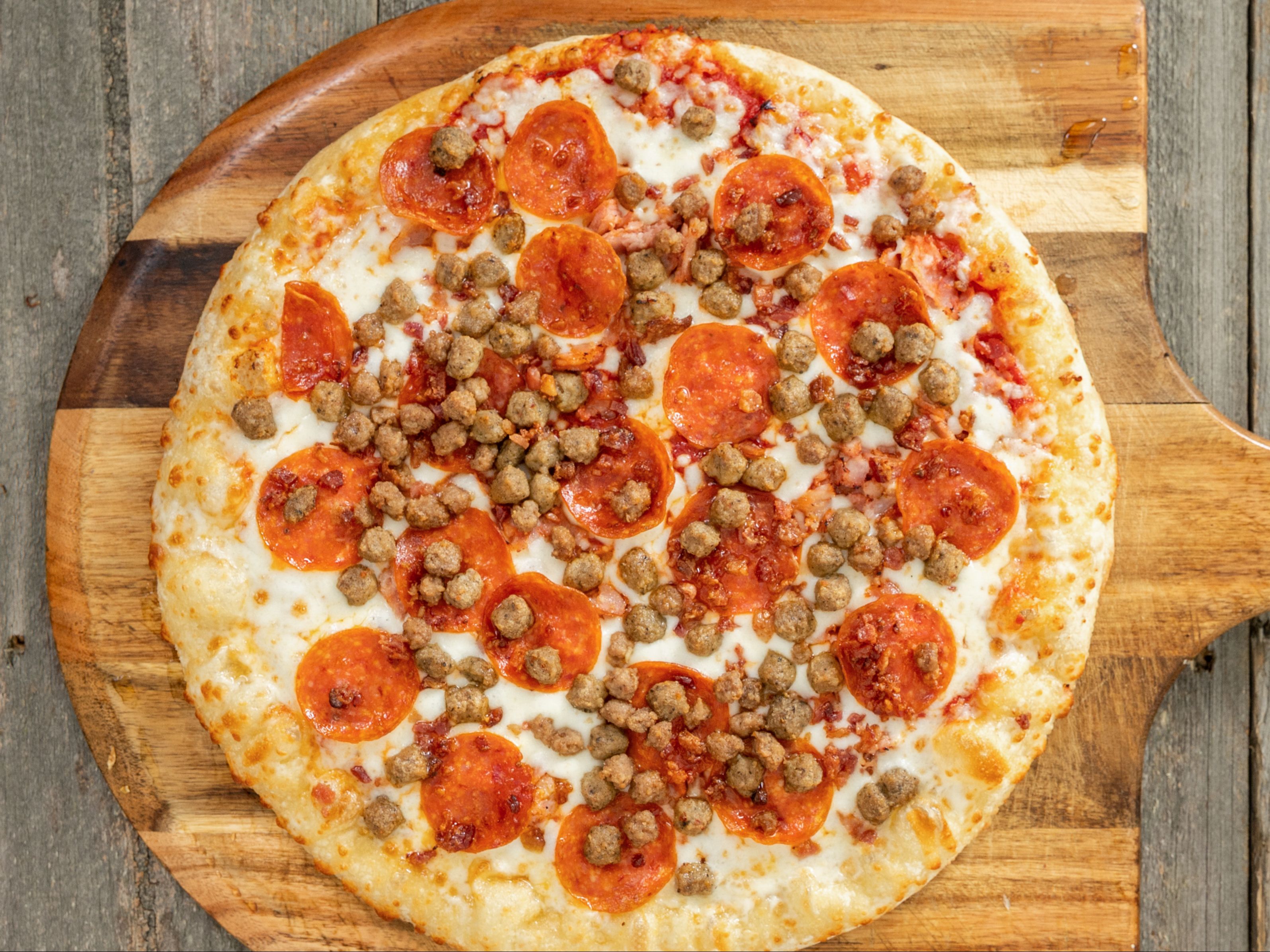 All Meat Pizza.