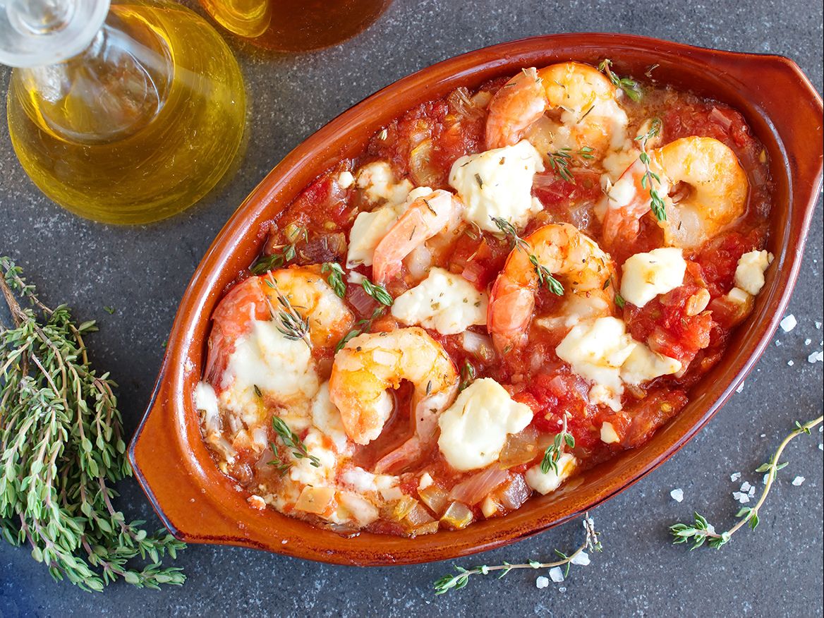 Shrimp Saganaki (Half  Tray)