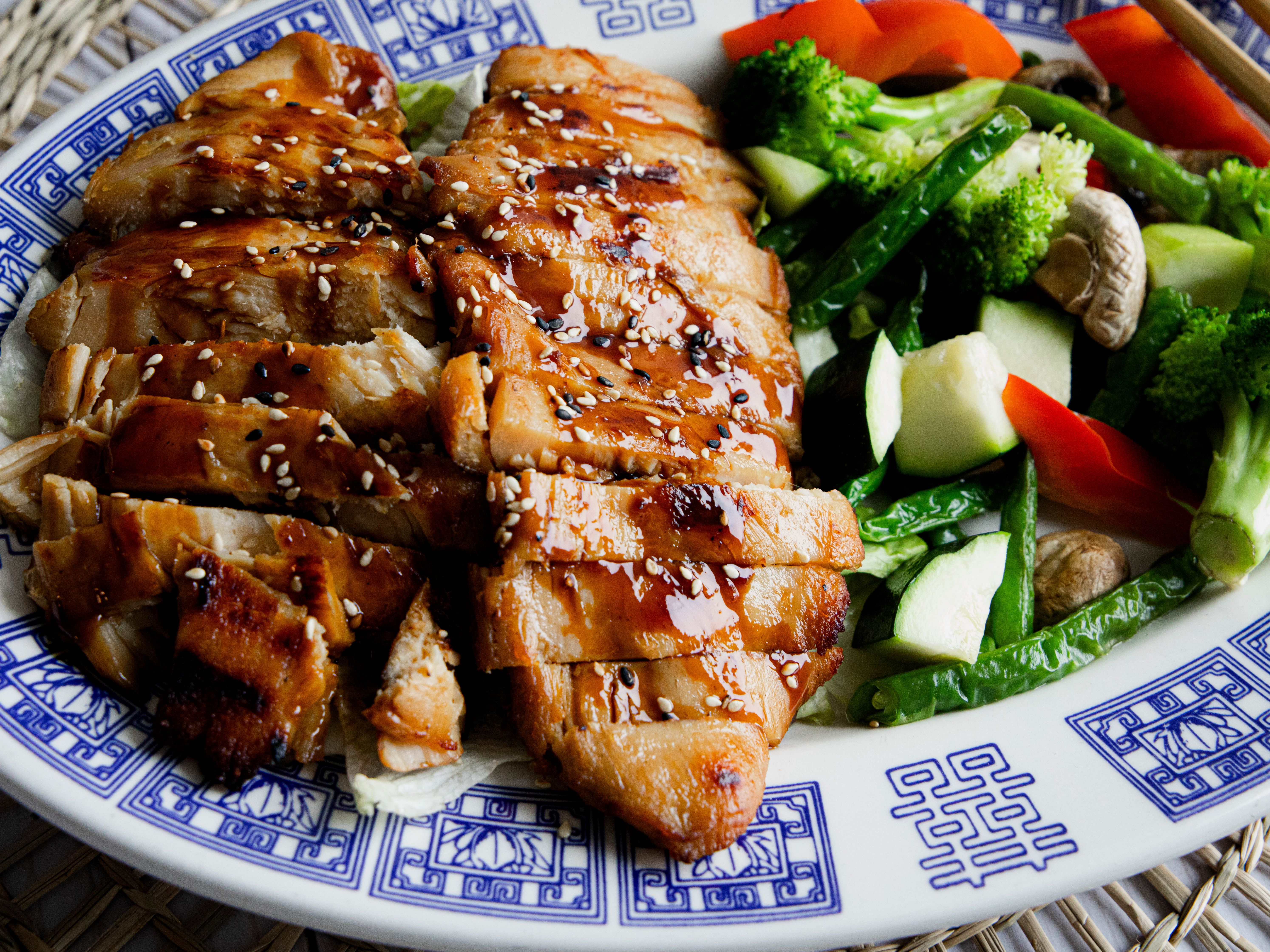 Teriyaki Chicken W/Steamed Veggies