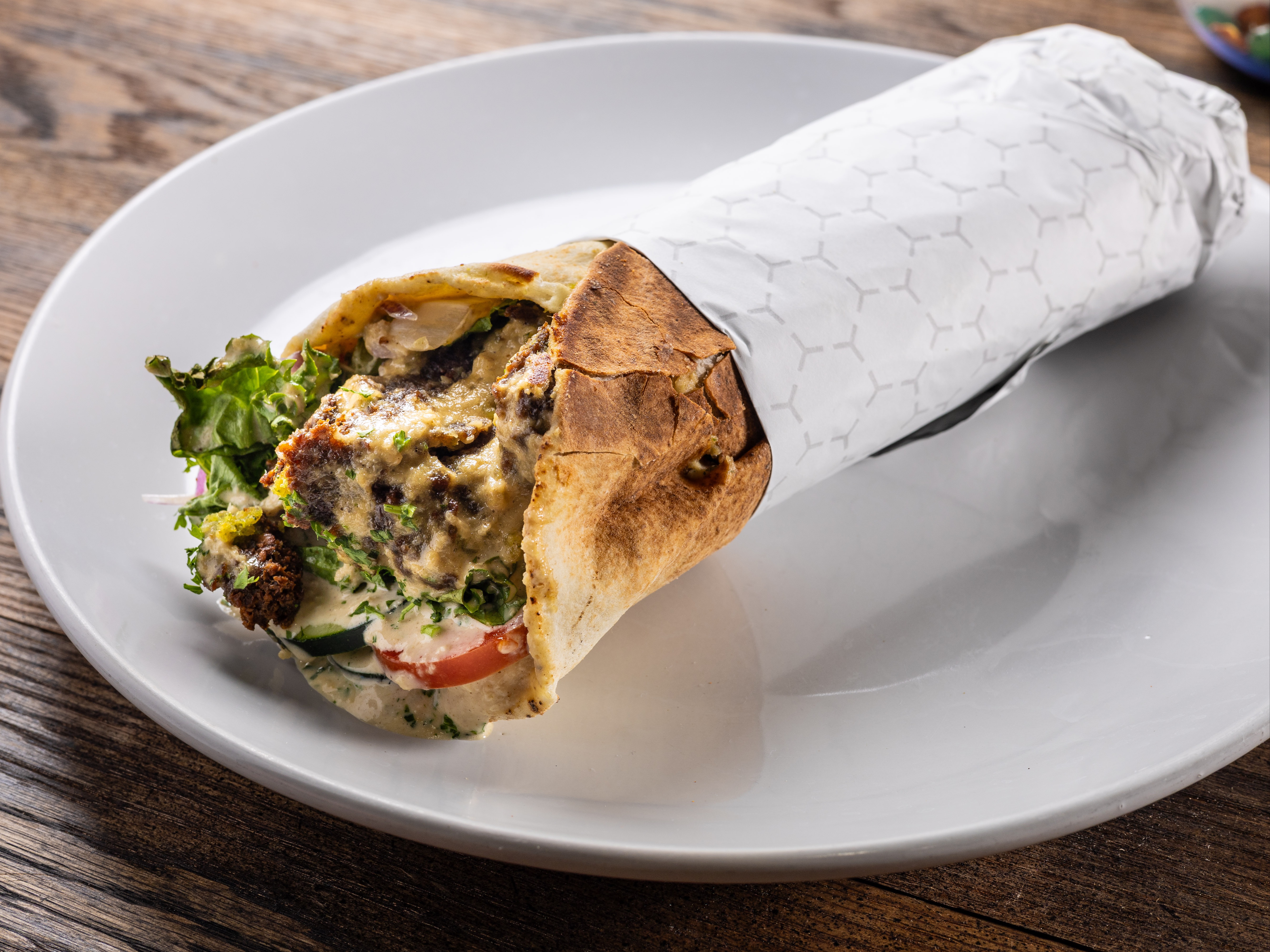 Falafel Wrap (V).