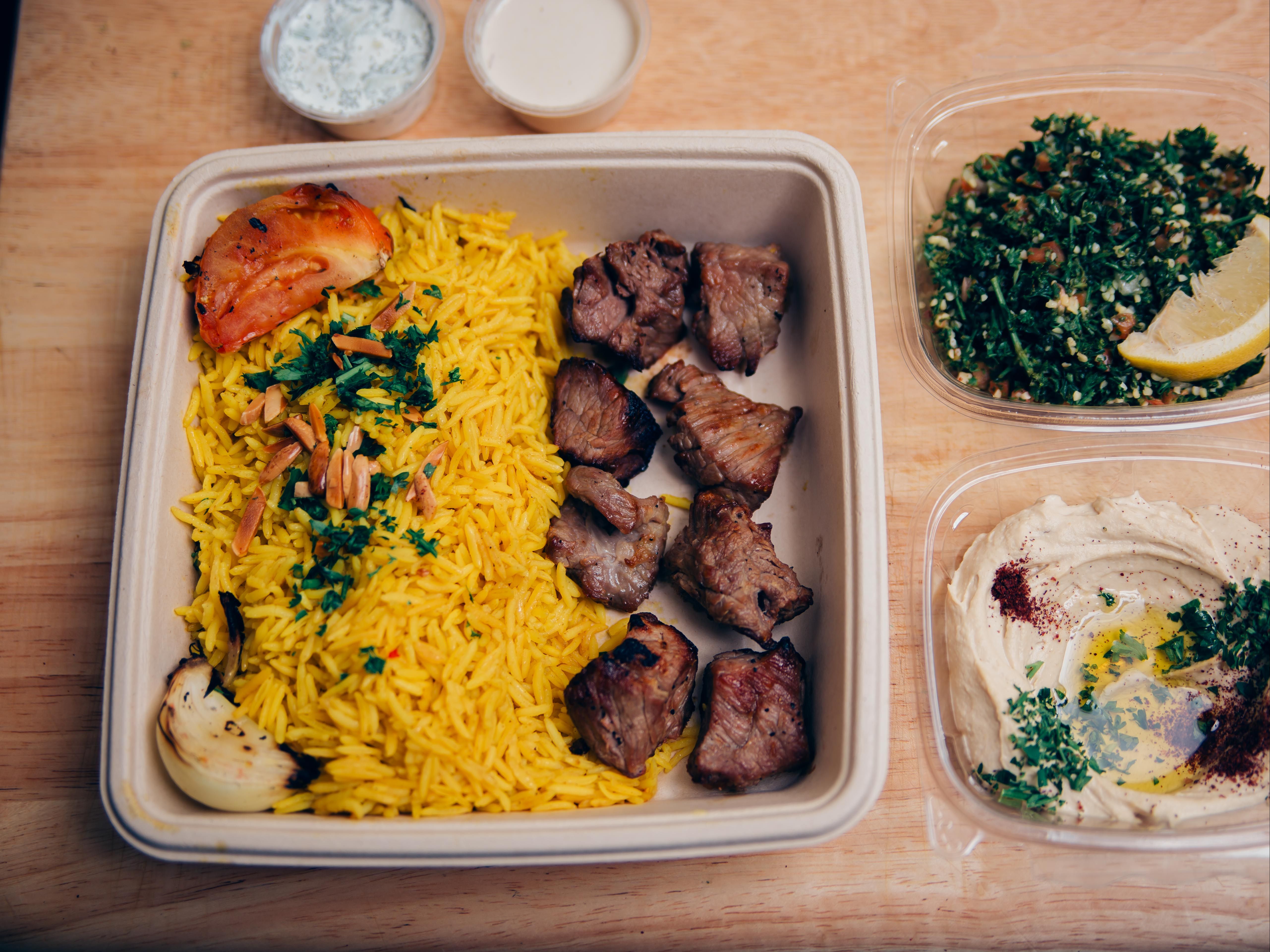 Steak Kabob Entree.