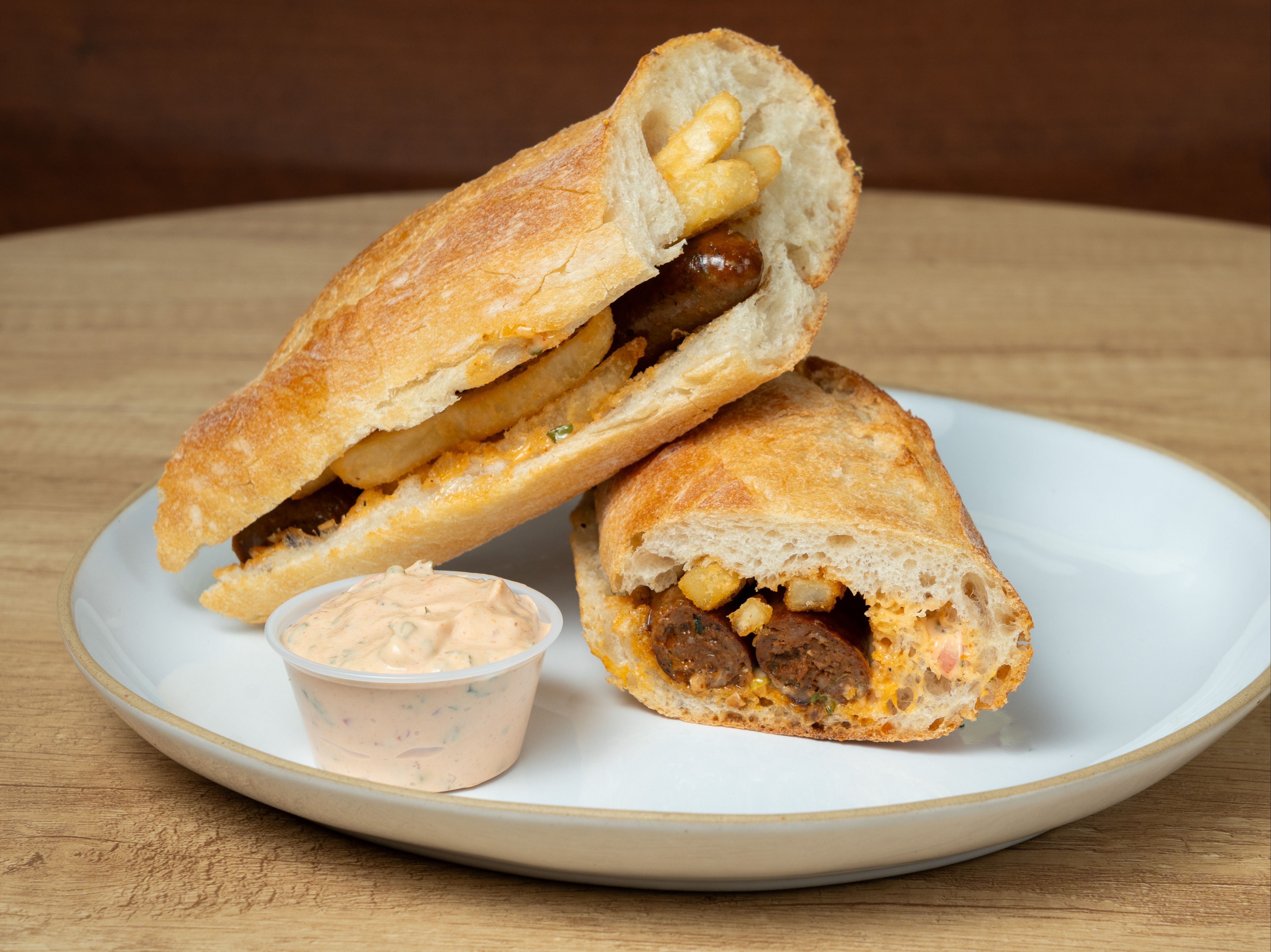 Lamb Merguez on Baguette