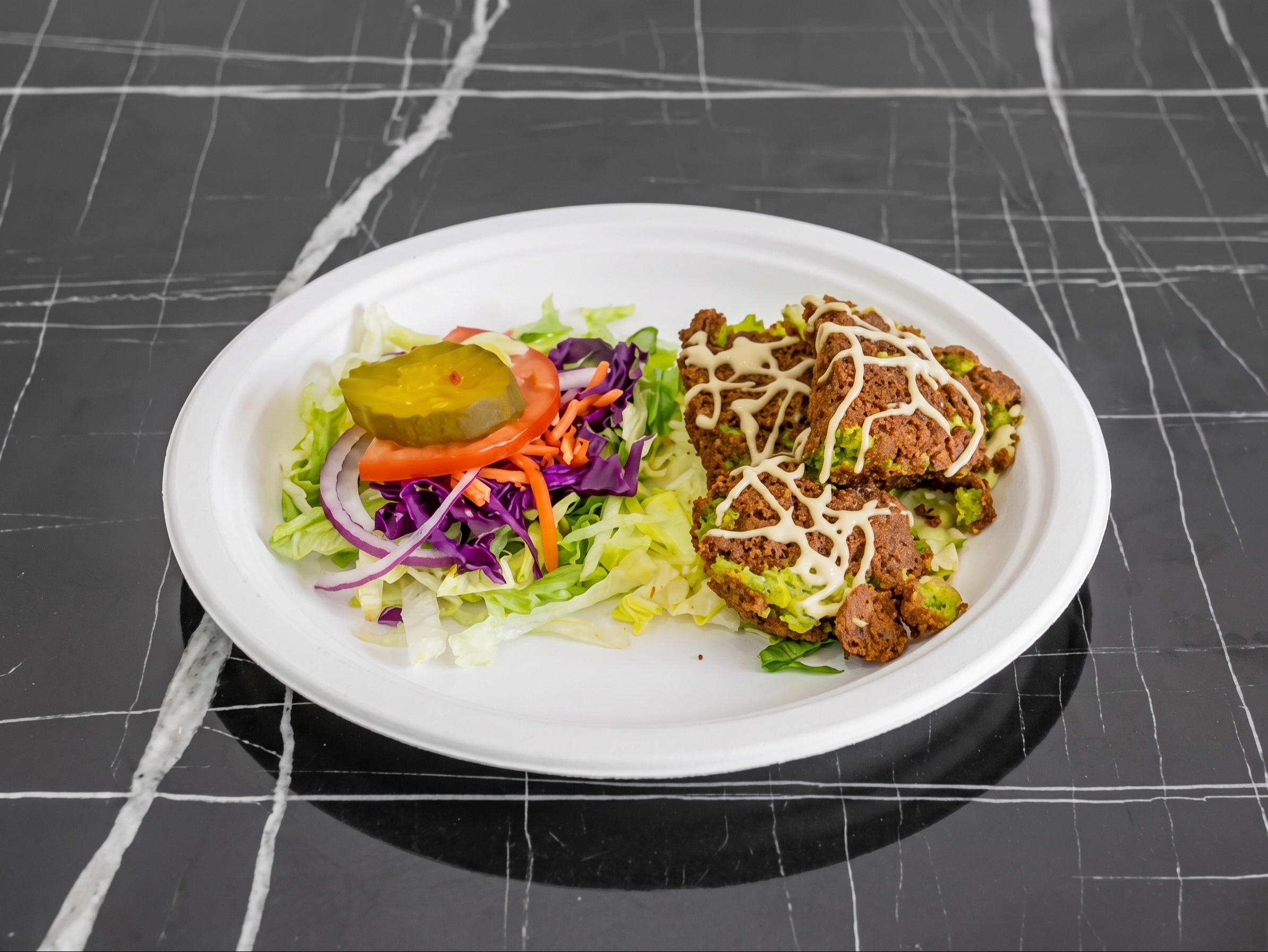 Falafel Over Rice or Fries.