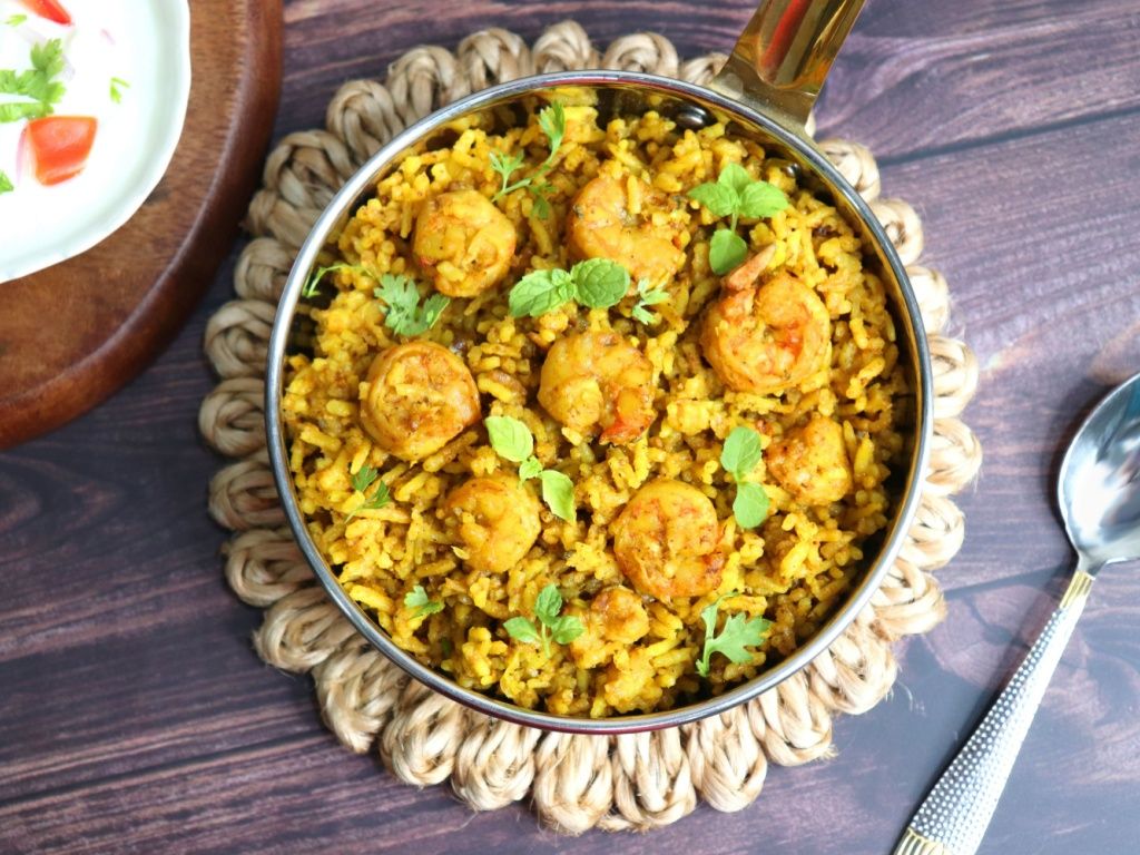 Shrimp Biryani.