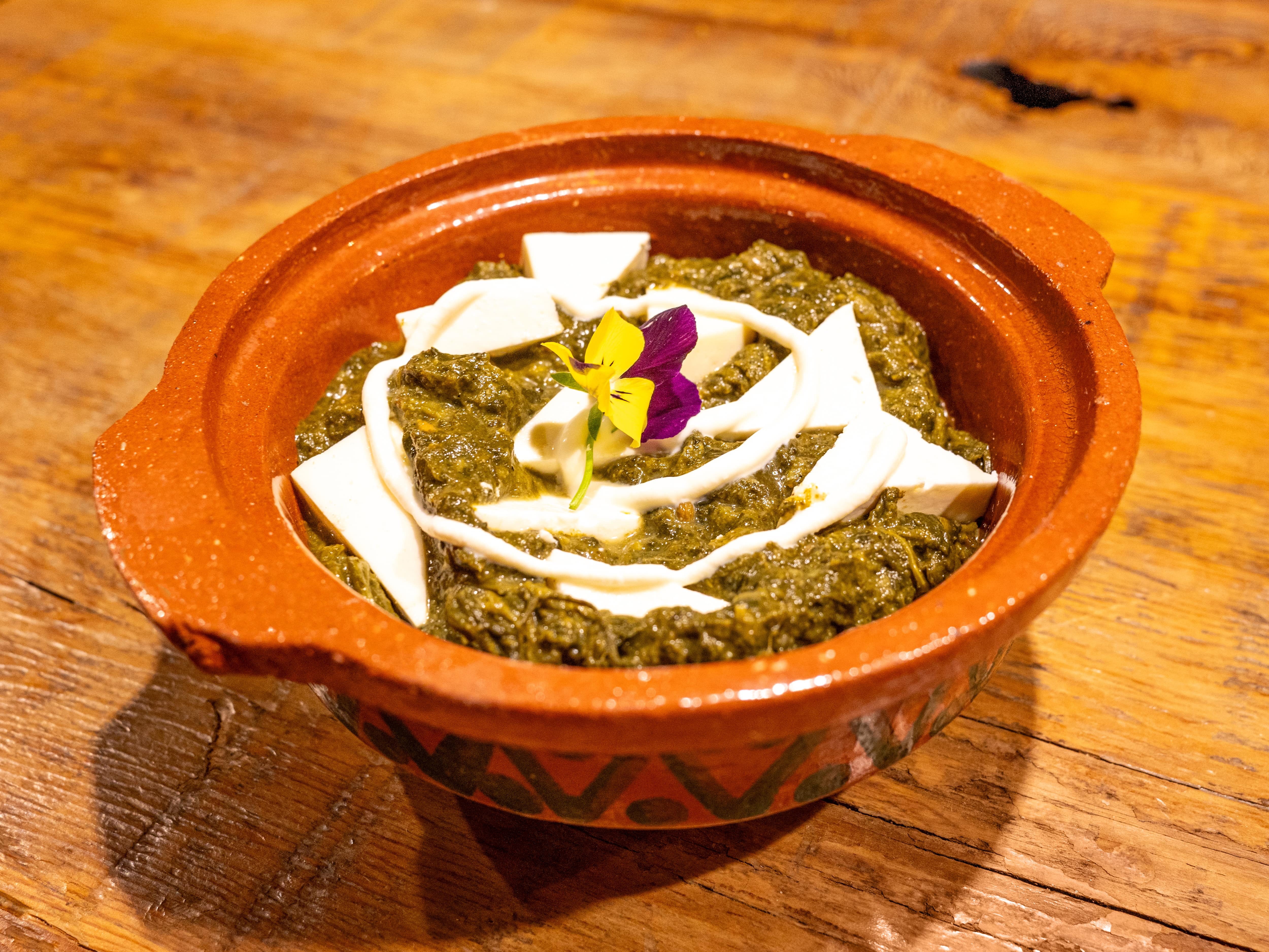 Kalmi Saag Paneer.