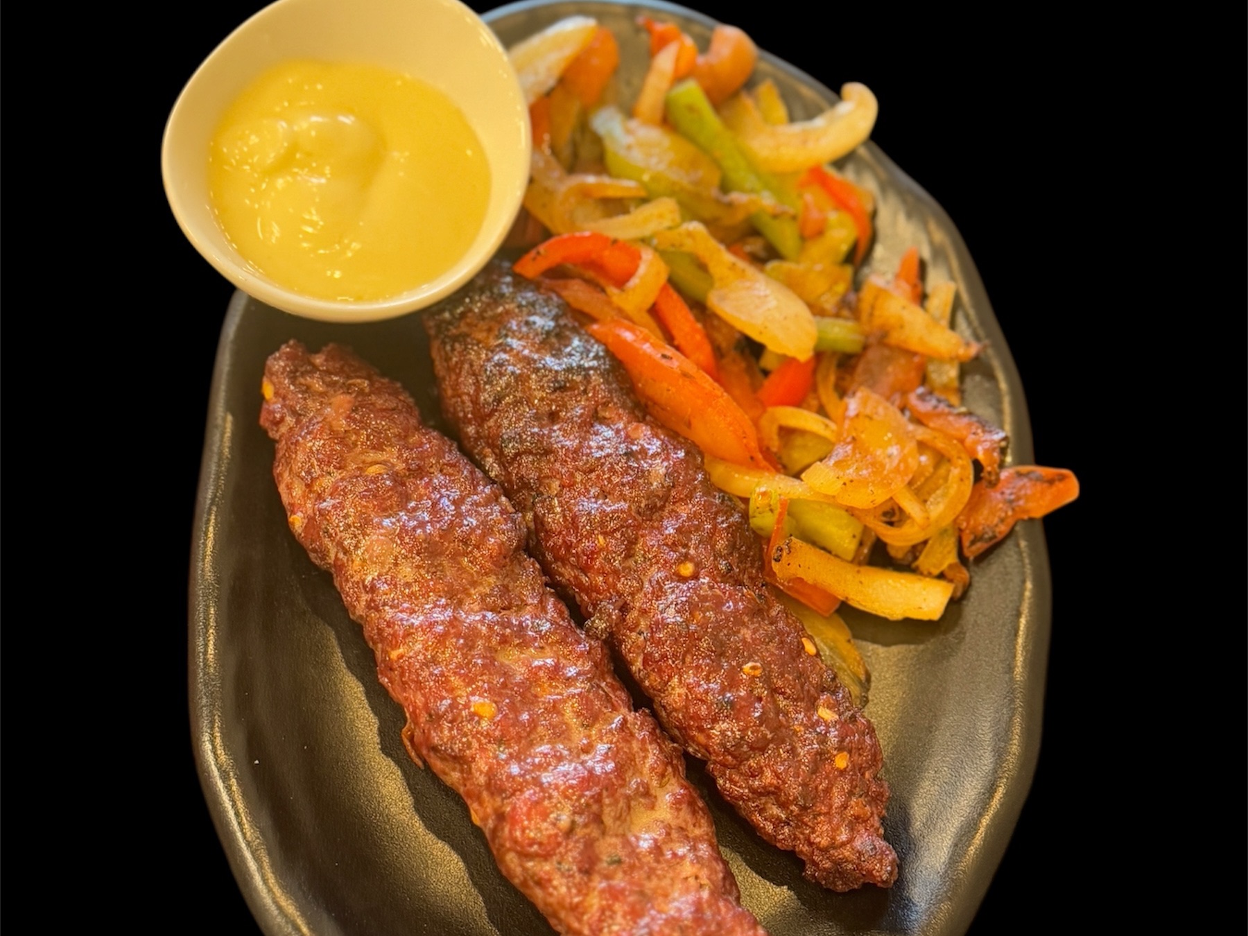 2 Pieces Of Sheek Kabab (Beef) With Sautted Vegi.