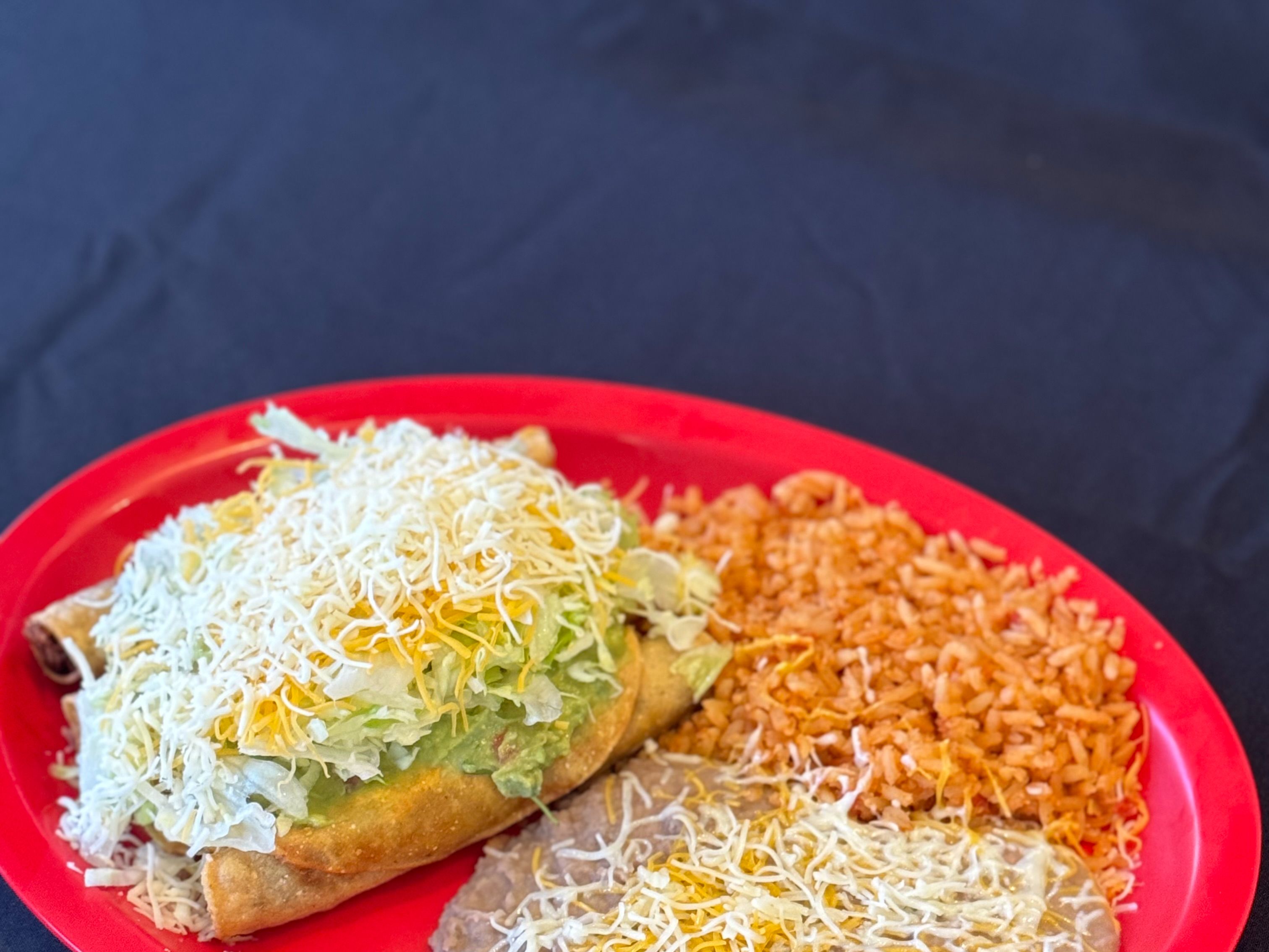 #6 4 Taquitos Plate.