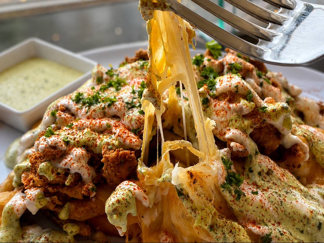 Loaded Fries Chicken (GF).
