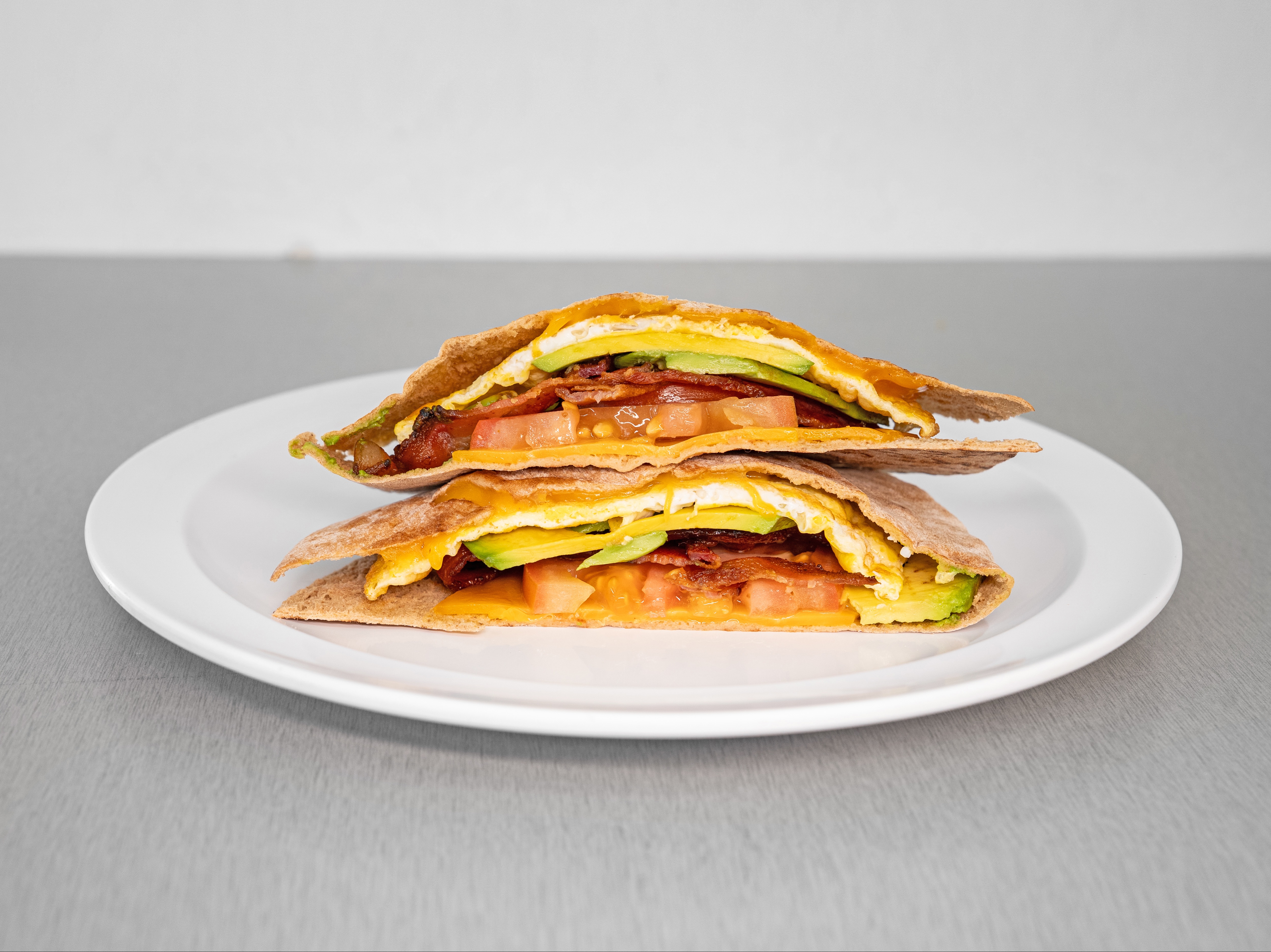 Avocado, bacon & egg stuffie.