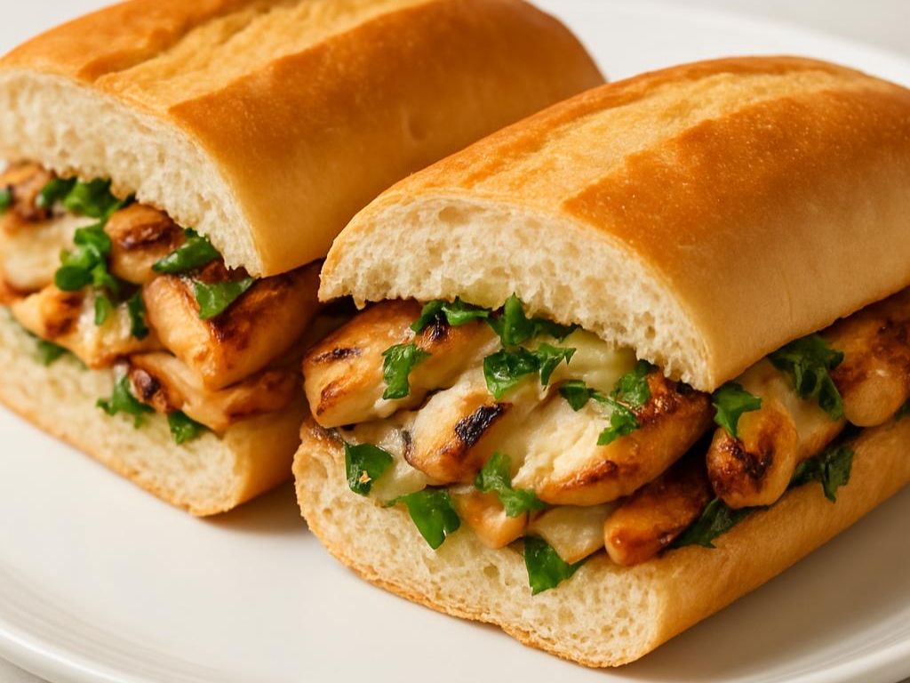 Grilled Chicken Sub Whole Loaf Bread.